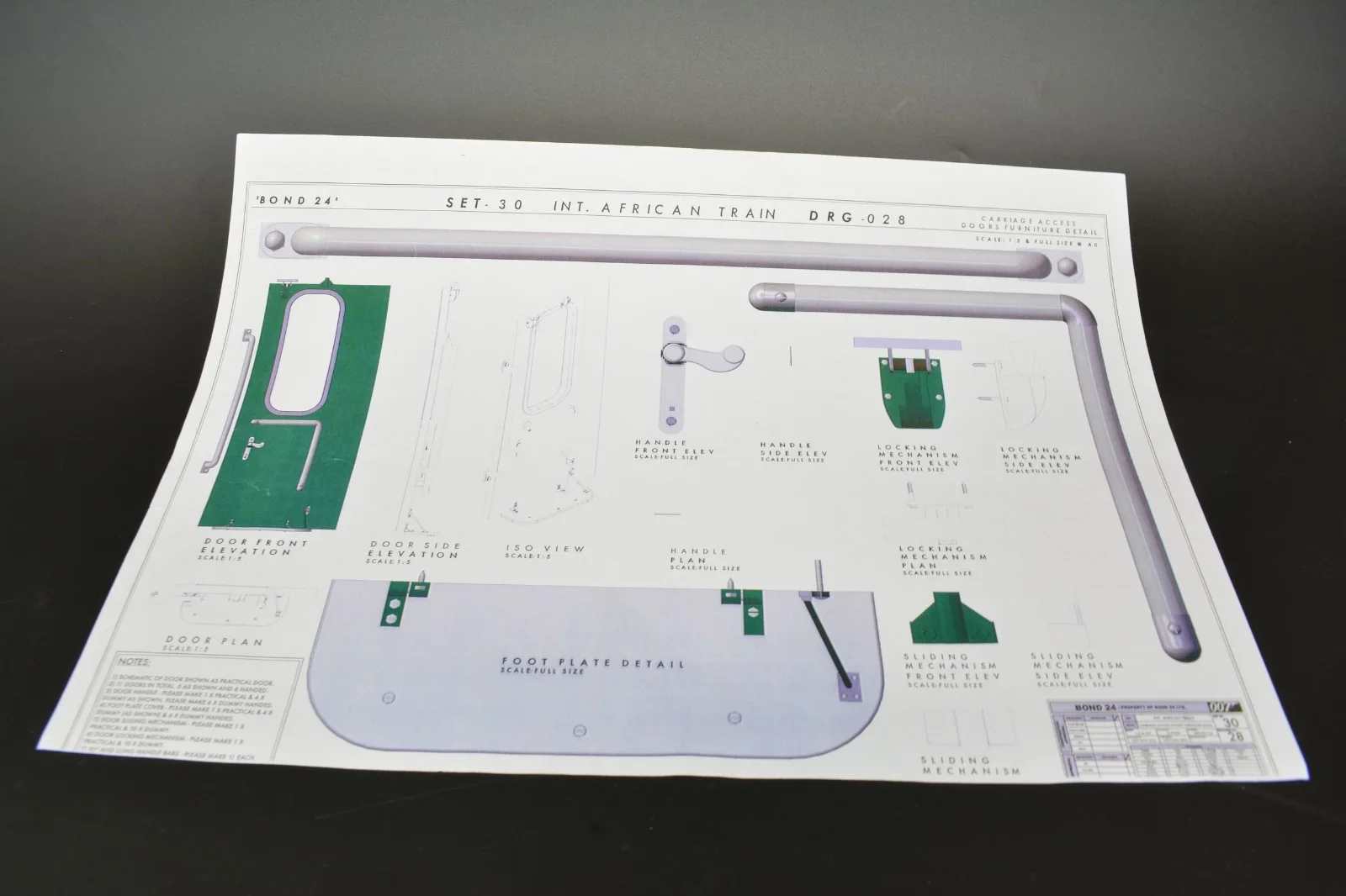 SPECTRE (2015) – 7 Production‑Issued Blueprints – Stunts/Props/Set Dec, image 5