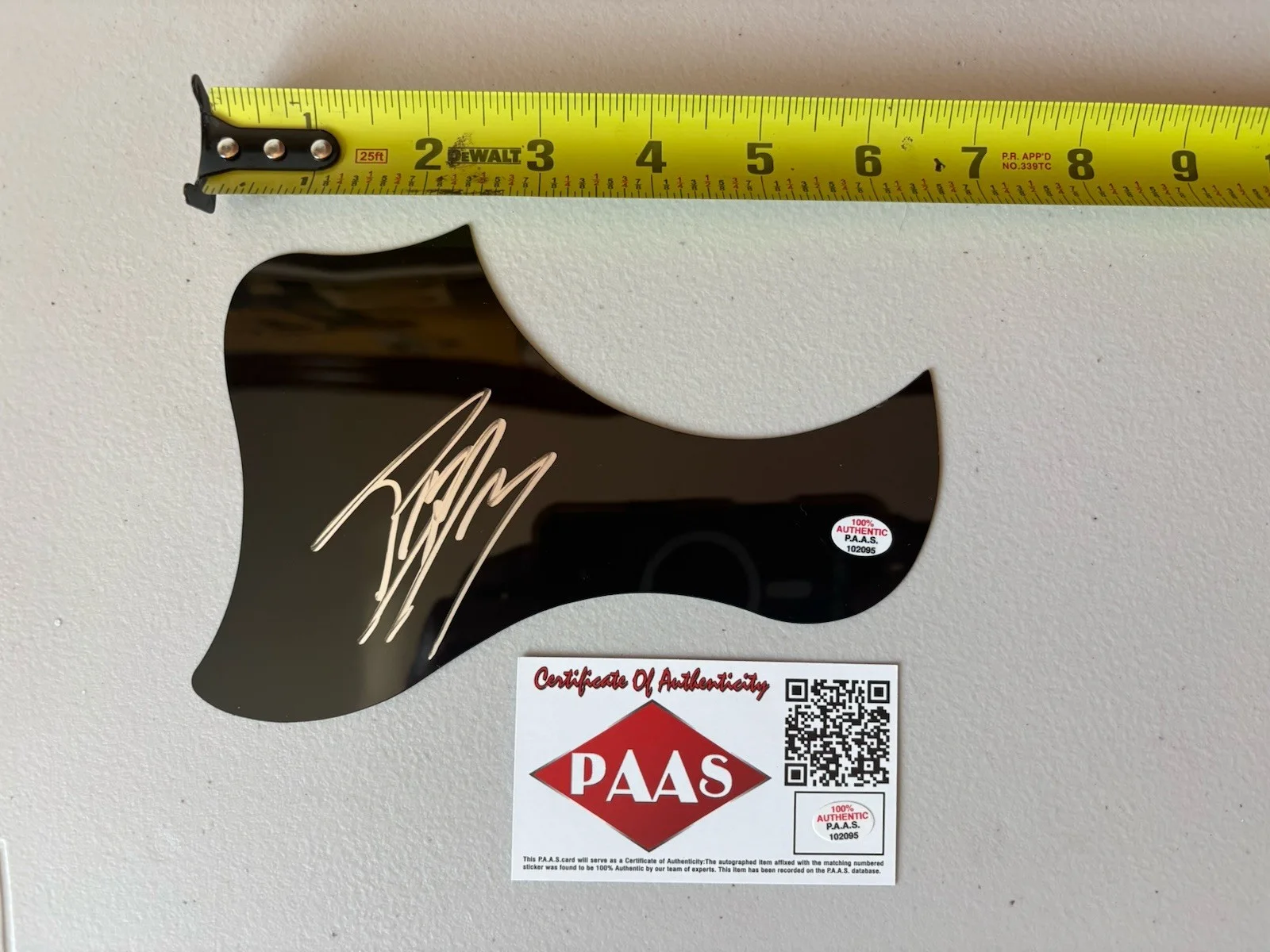 Post Malone Acoustic Pick Guard Autographed PAAS COA 095, image 2