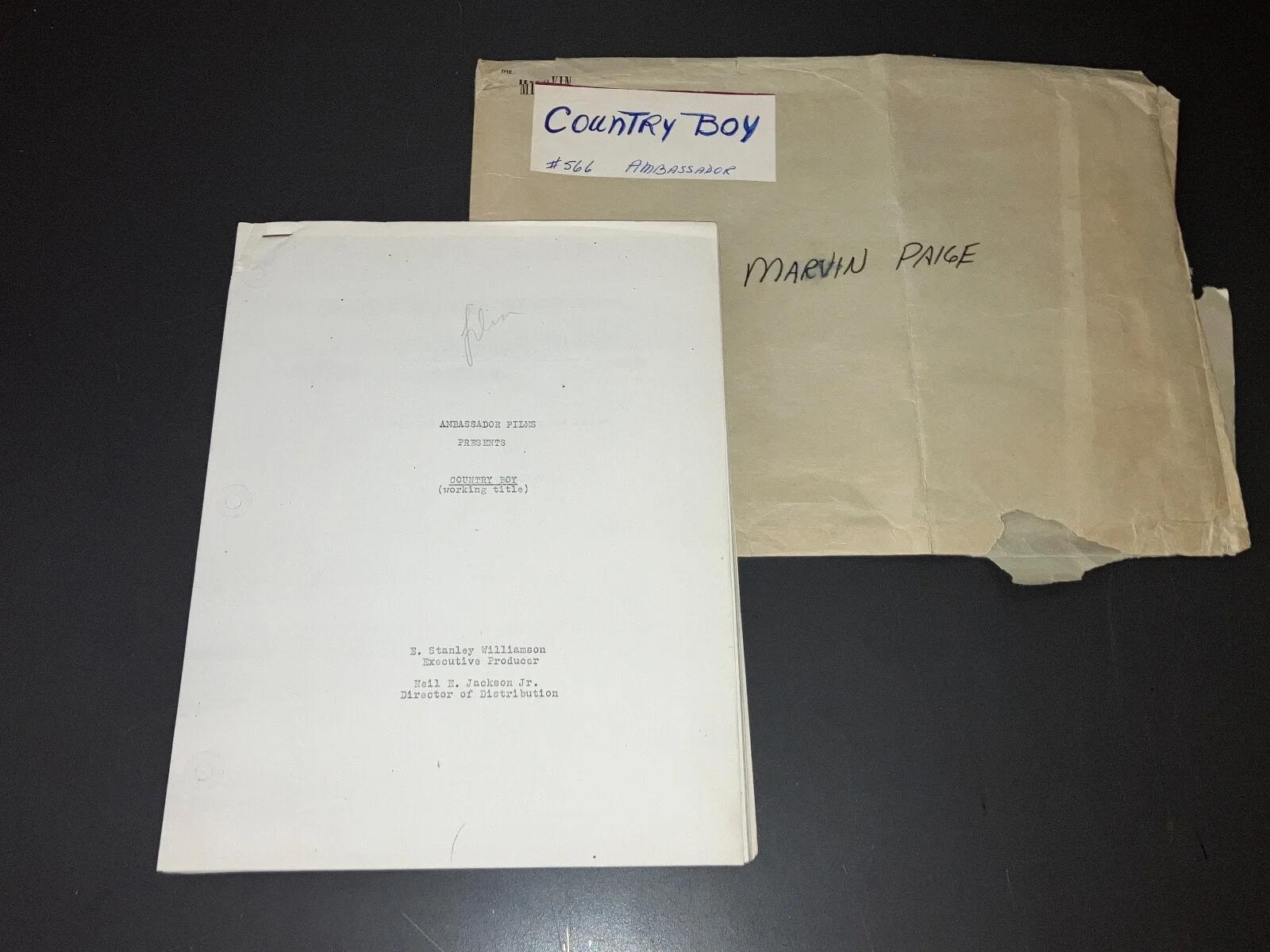 Majel Barrett, Sheb Wooley — COUNTRY BOY ( '66) Country Music Script +Contracts +Press Book +More w/COA!, изображение 2