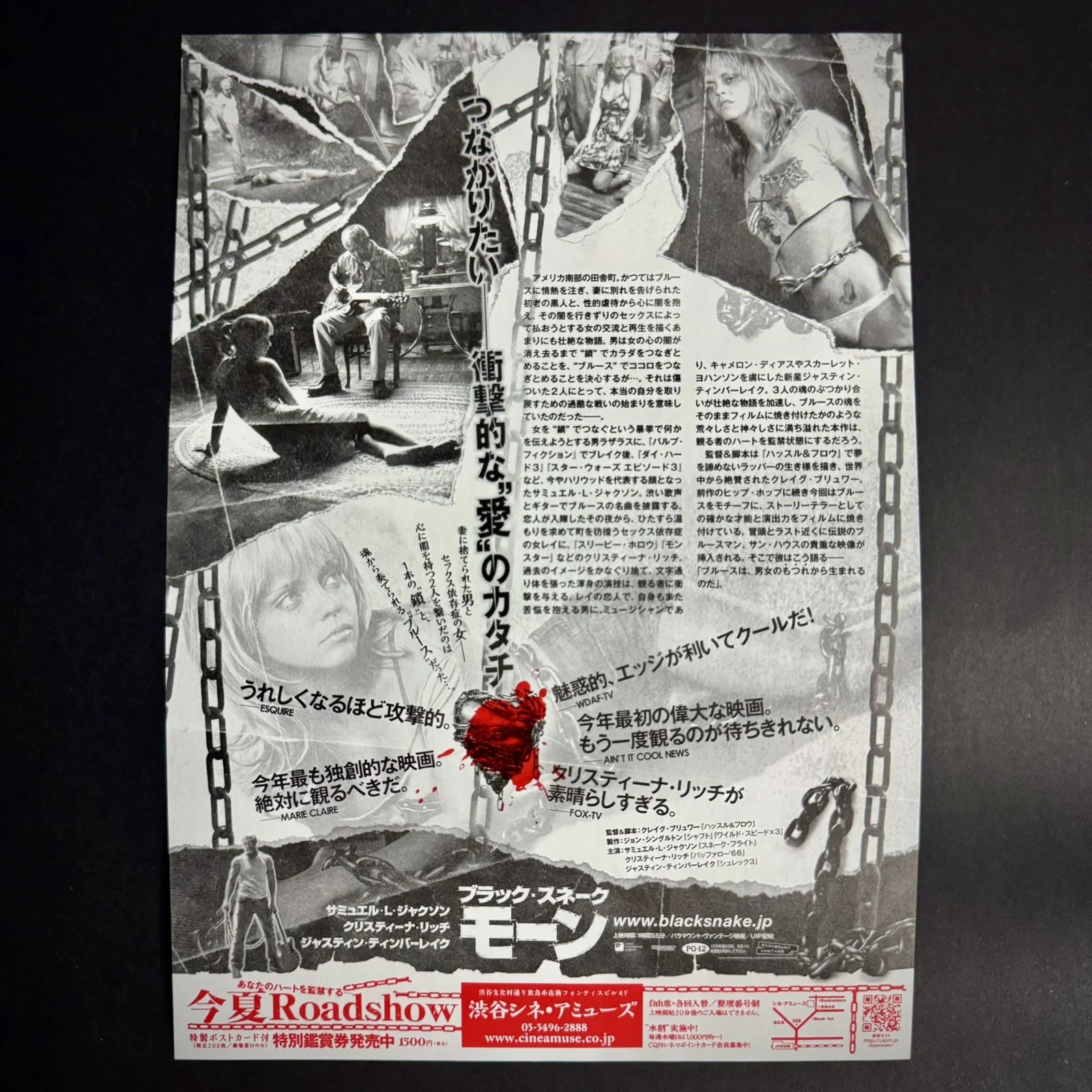 Black Snake Moan (2006) Craig Brewer Japanese Chirashi Poster Flyer B5, image 2