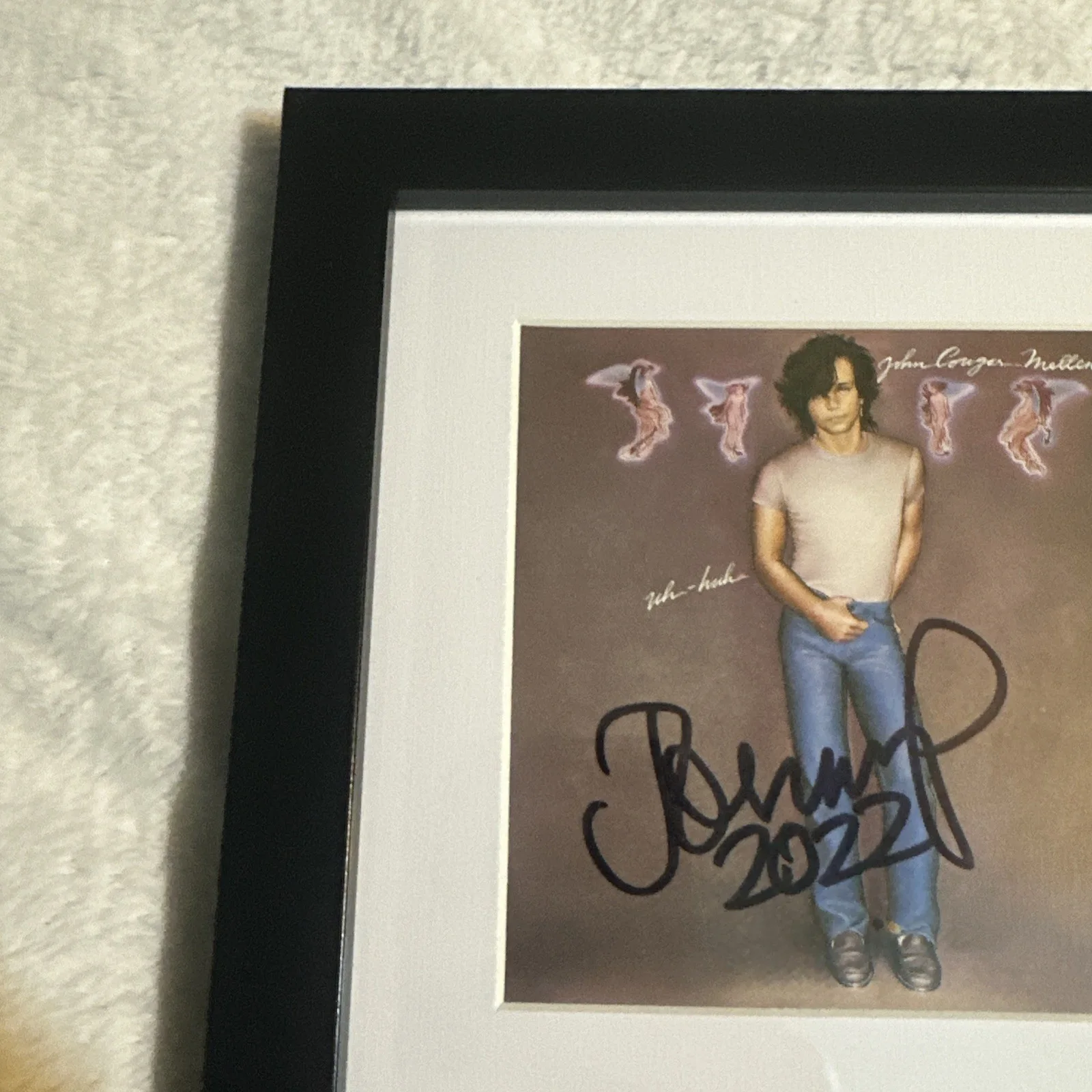 John Cougar Mellencamp Uh-Huh Signed CD Framed Autographed Rock Music Display, изображение 4
