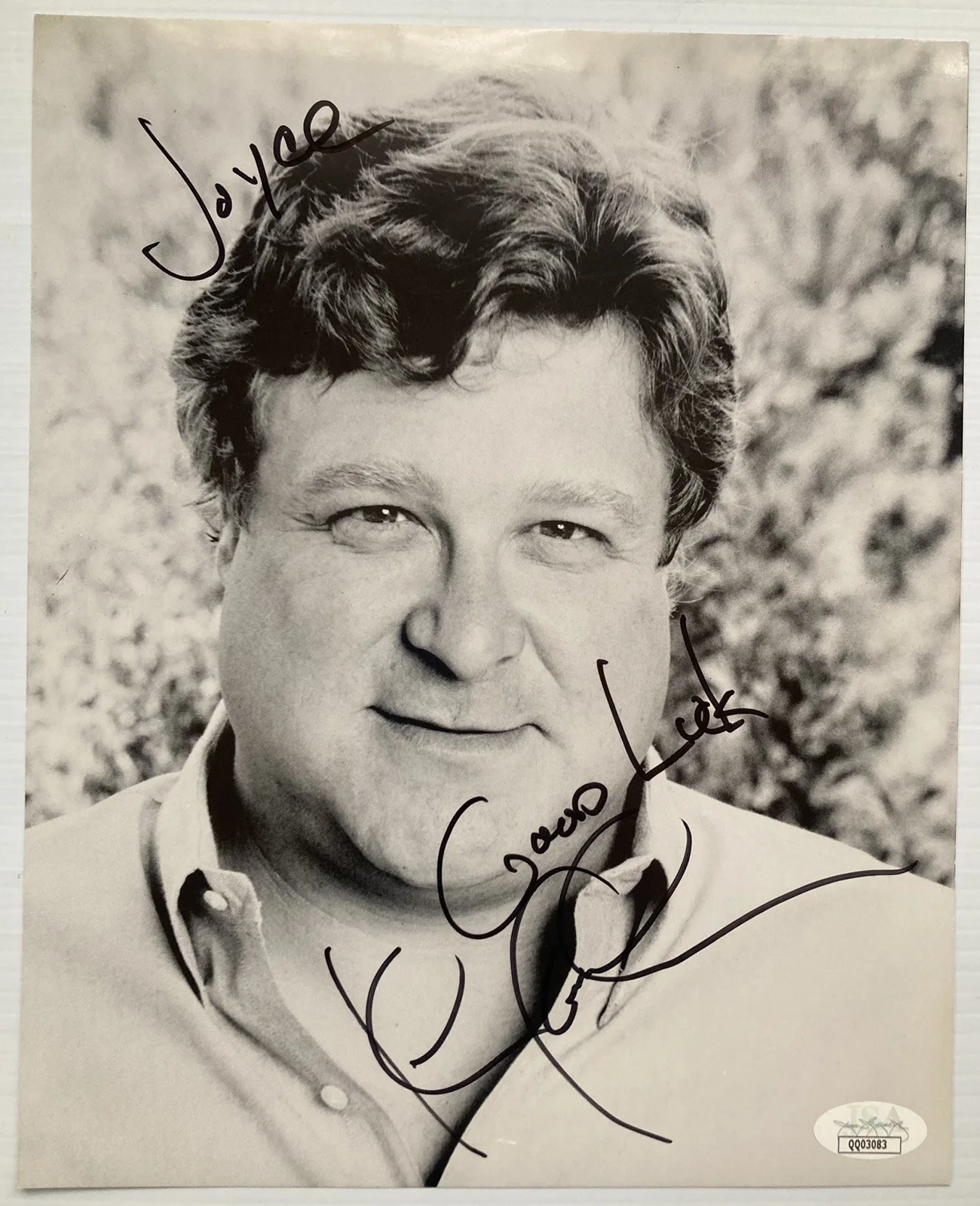 John Goodman — Roseanne John Goodman Signed Autograph 8x10 B&W Photo - JSA Cert - FREE S&H!, image 2