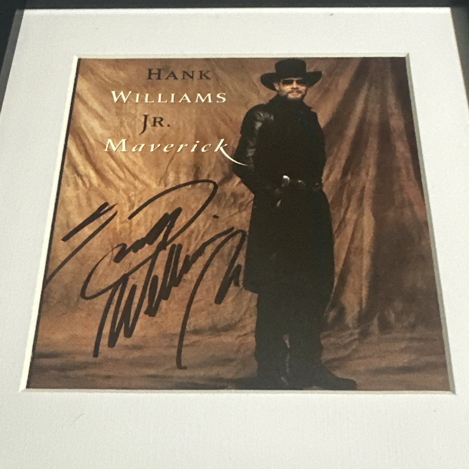 Hank Williams Jr Maverick Signed CD Framed Autographed Country Music Display, изображение 2