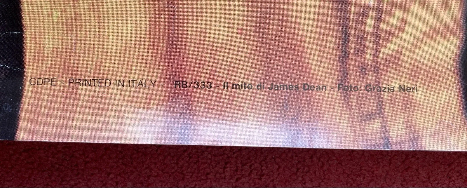 James Dean Portrait Poster 68cm x 100cm Printed In Italy 1980s, image 2
