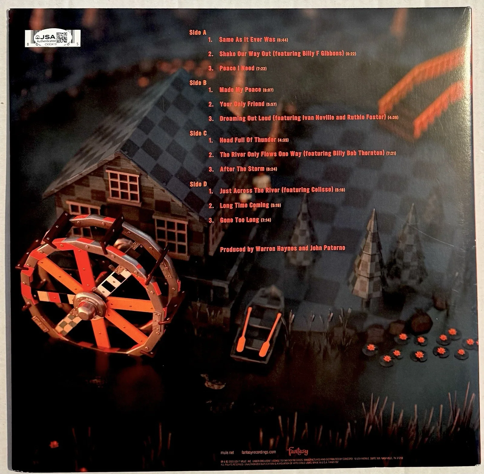 GOVT MULE SIGNED PEACE LIKE A RIVER VOL2 VINYL RECORD WARREN HAYNES JSA COA, image 2