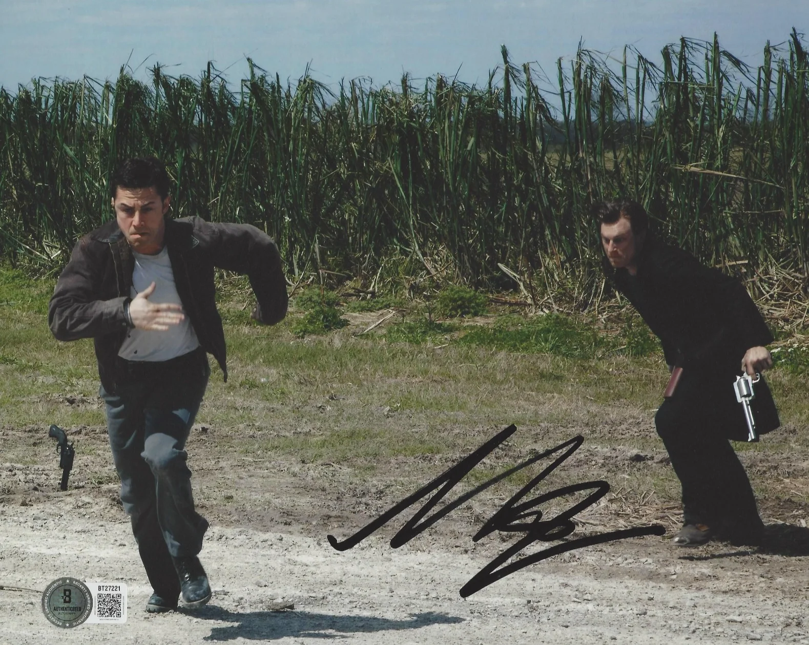 NOAH SEGAN SIGNED 'LOOPER' 8x10 MOVIE PHOTO ACTOR AUTOGRAPH BECKETT BAS COA, изображение 2