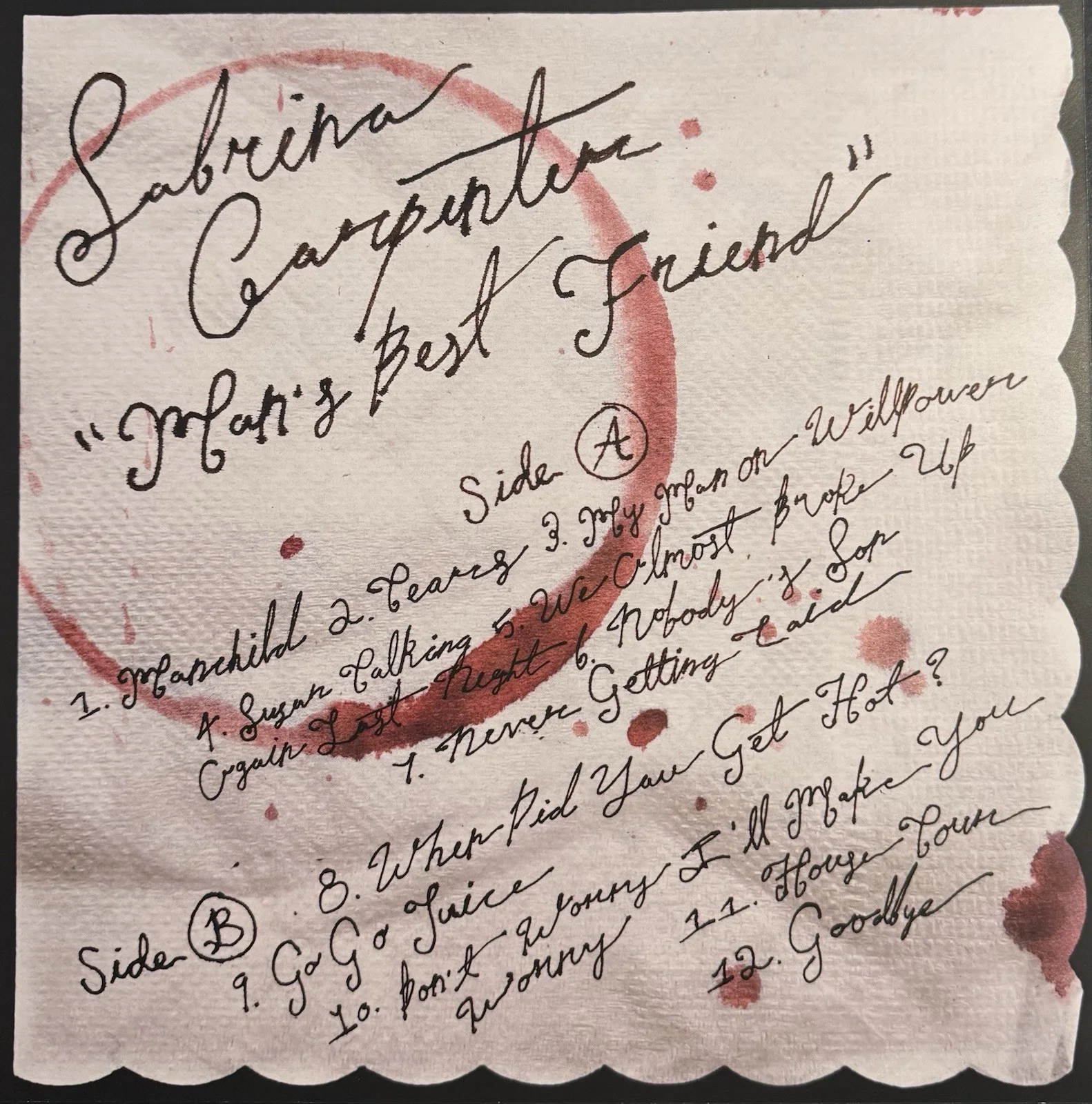 SABRINA CARPENTER SIGNED “MAN’S BEST FRIEND” 11x11 ALBUM PHOTO - JSA COA, изображение 3