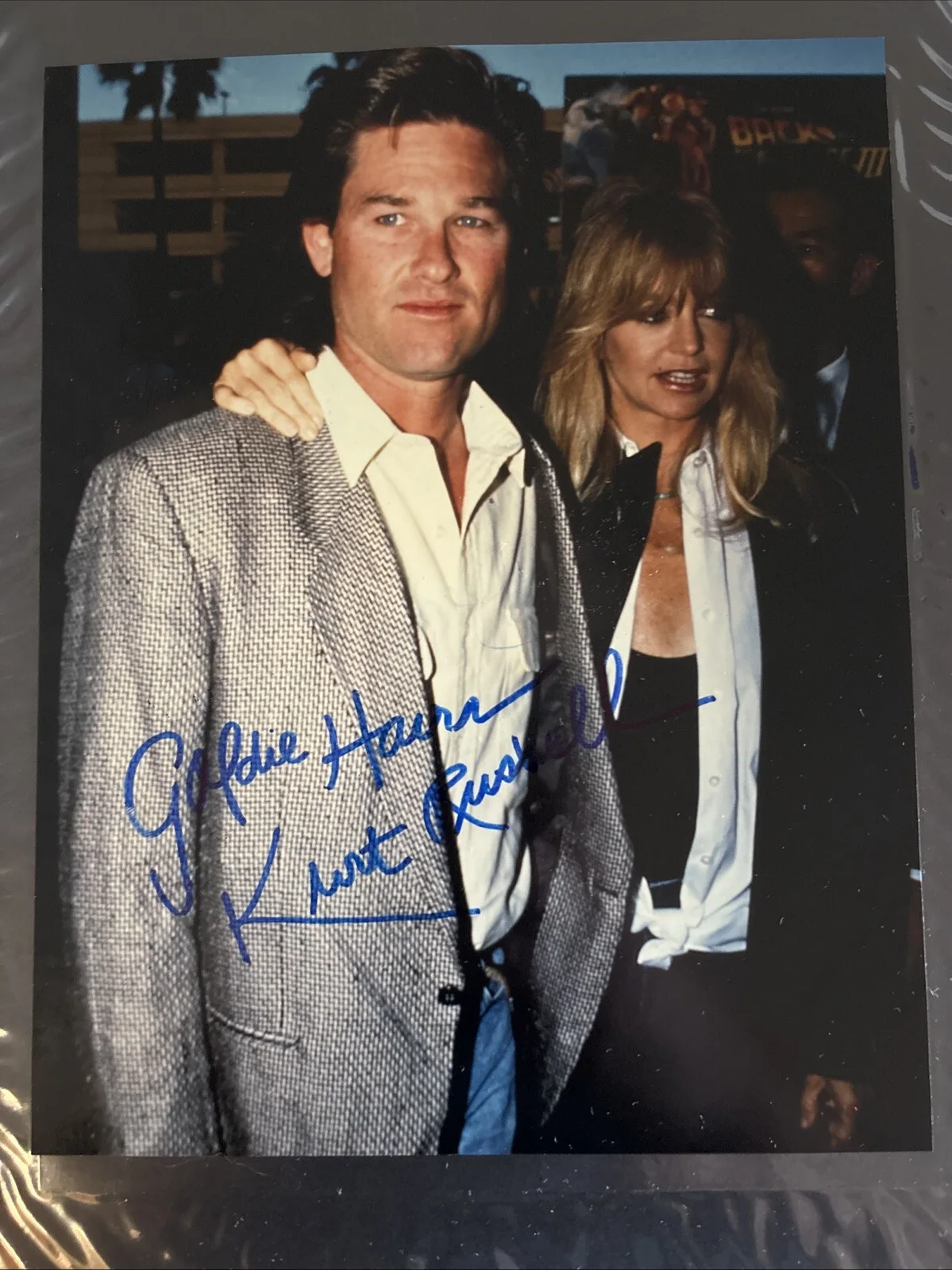 Kurt Russell Goldie Hawn — Kurt Russell/Goldie Hawn 7.5"x9.5" Photo Together Original