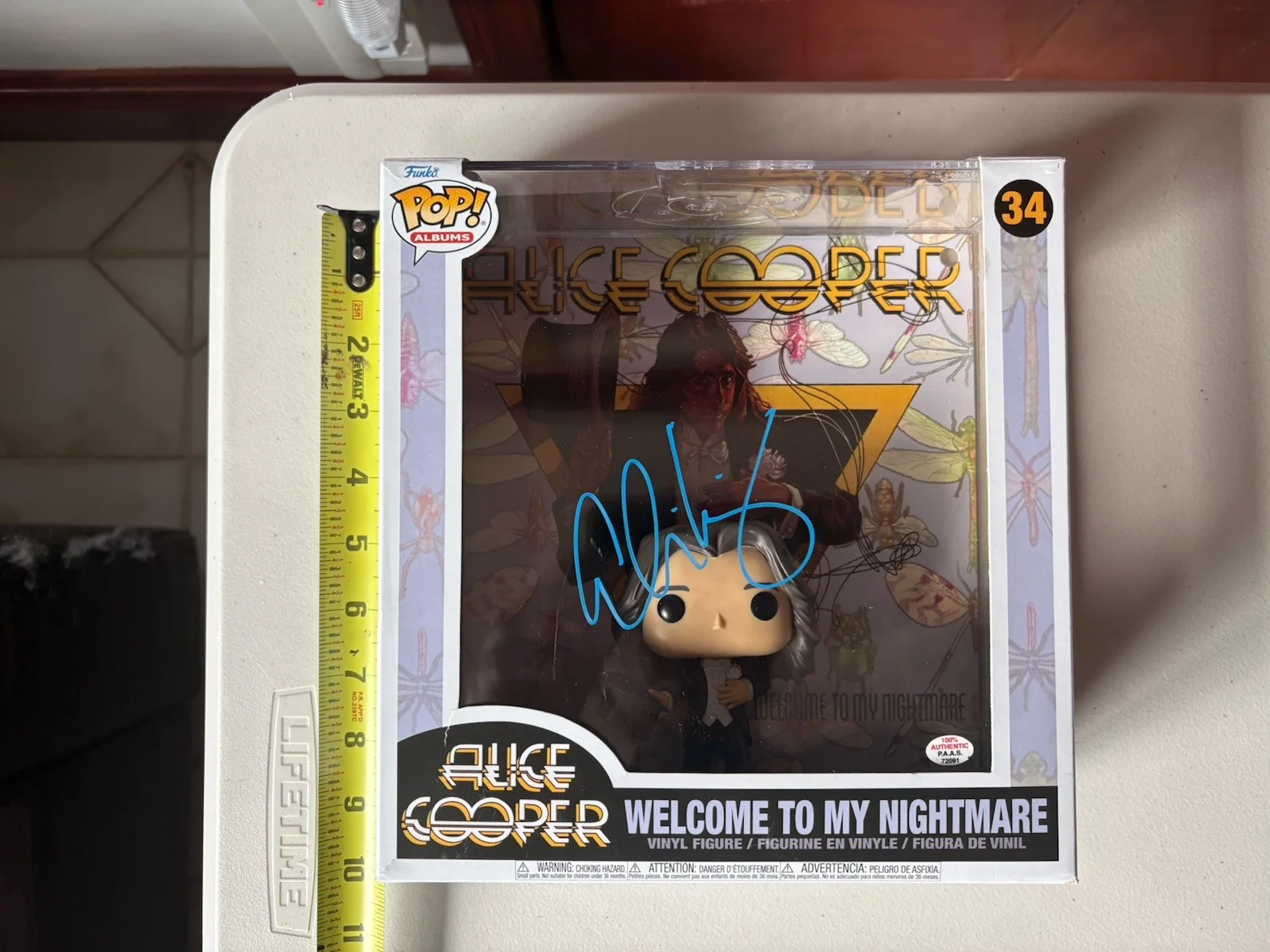 Alice Cooper SIGNED AUTOGRAPHED Welcome To My Nightmare Funko Pop 34 PAAS COA091, image 2