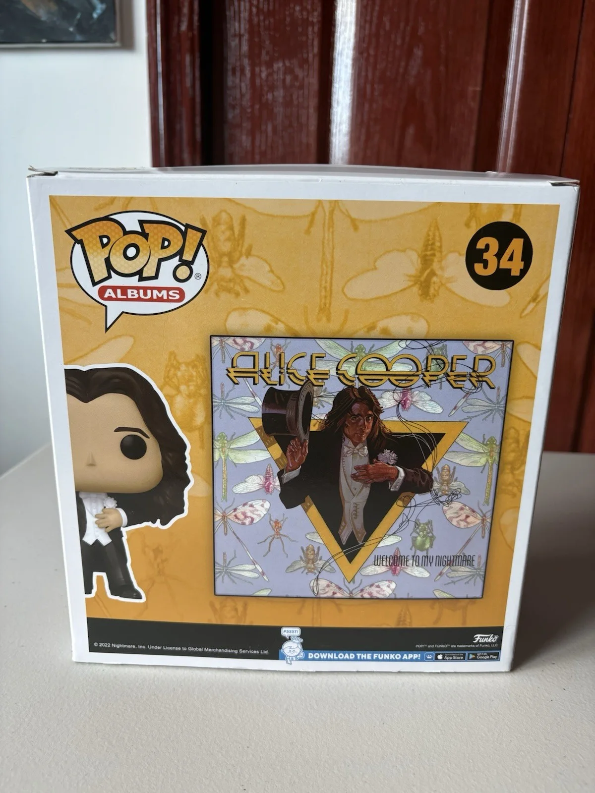Alice Cooper SIGNED AUTOGRAPHED Welcome To My Nightmare Funko Pop 34 PAAS COA091, image 4