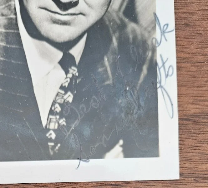 Sonny Tufts — 1945 Sonny Tufts Movie Star Photo Autographed 4 x 2.5, inscribed, sent to my Mom, изображение 2