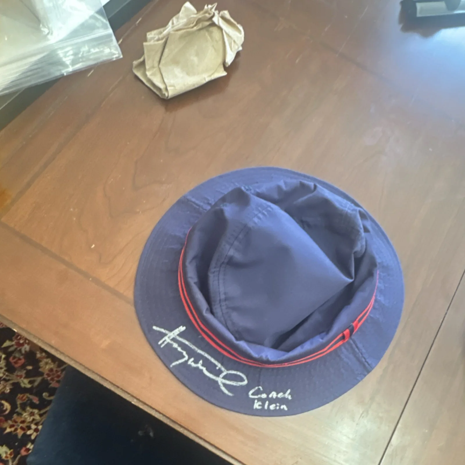 Dorfman Pacific Autographed Coach Klein Bucket Hat Original Movie Memorabilia, image 3