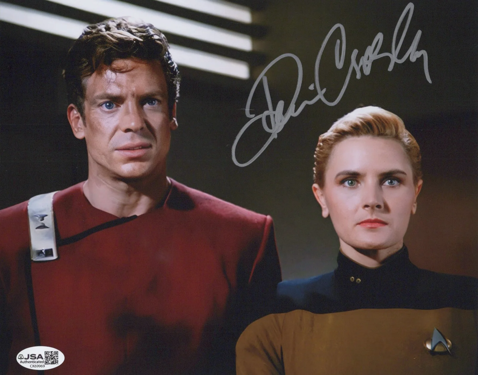 Denise Crosby — Star Trek The Next Generation- Denise Crosby signed Tasha Yar 8x10 photo JSA COA