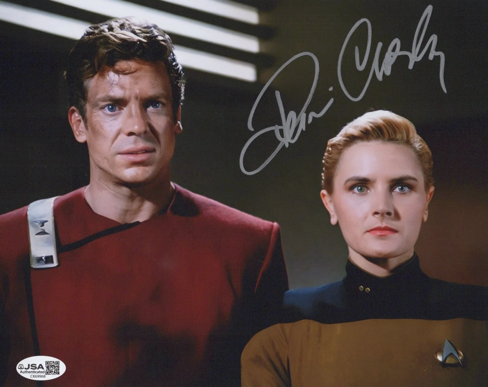 Denise Crosby — Star Trek The Next Generation- Denise Crosby signed Tasha Yar 8x10 photo JSA COA