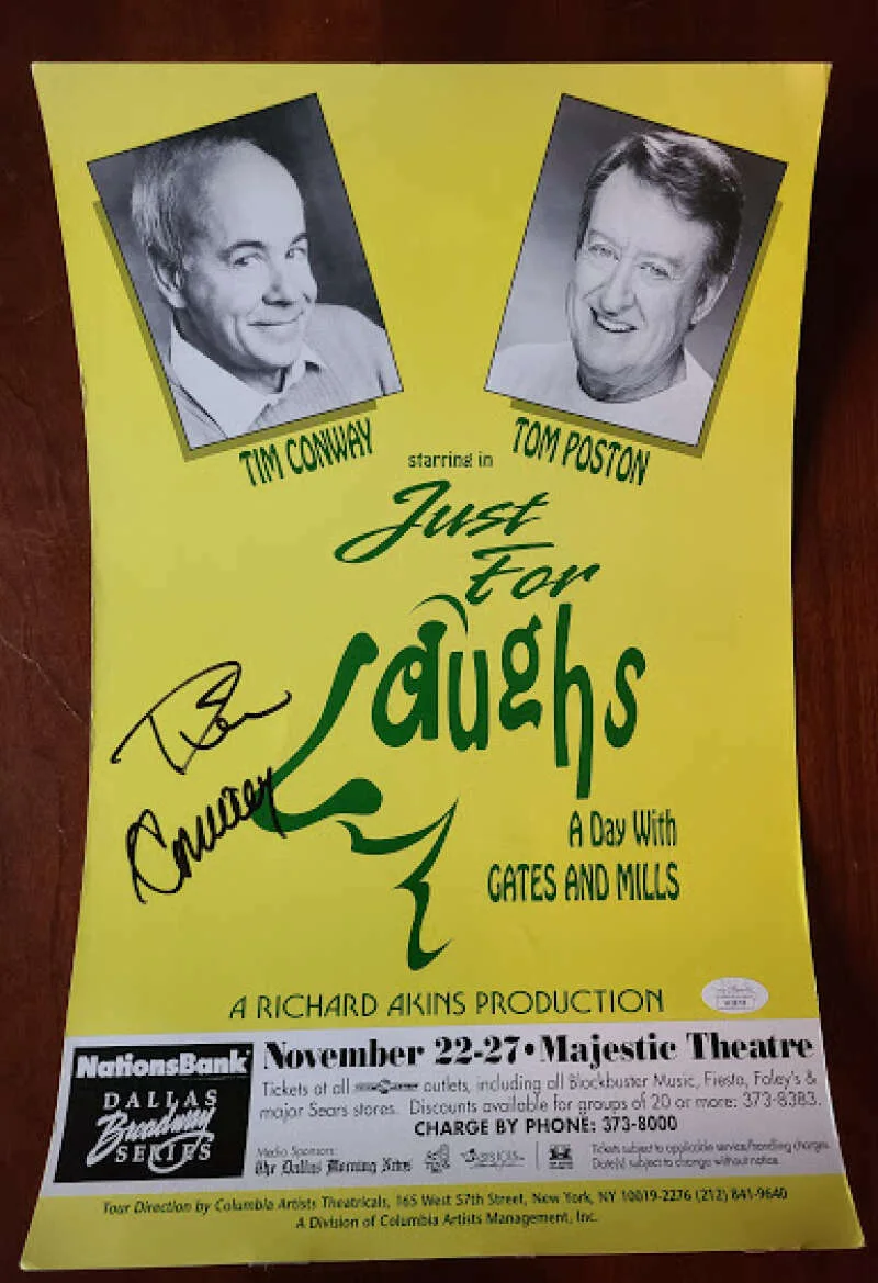 Tim Conway — Tim Conway JSA Coa Signed 11x17 Play Sign Photo Certified Autograph