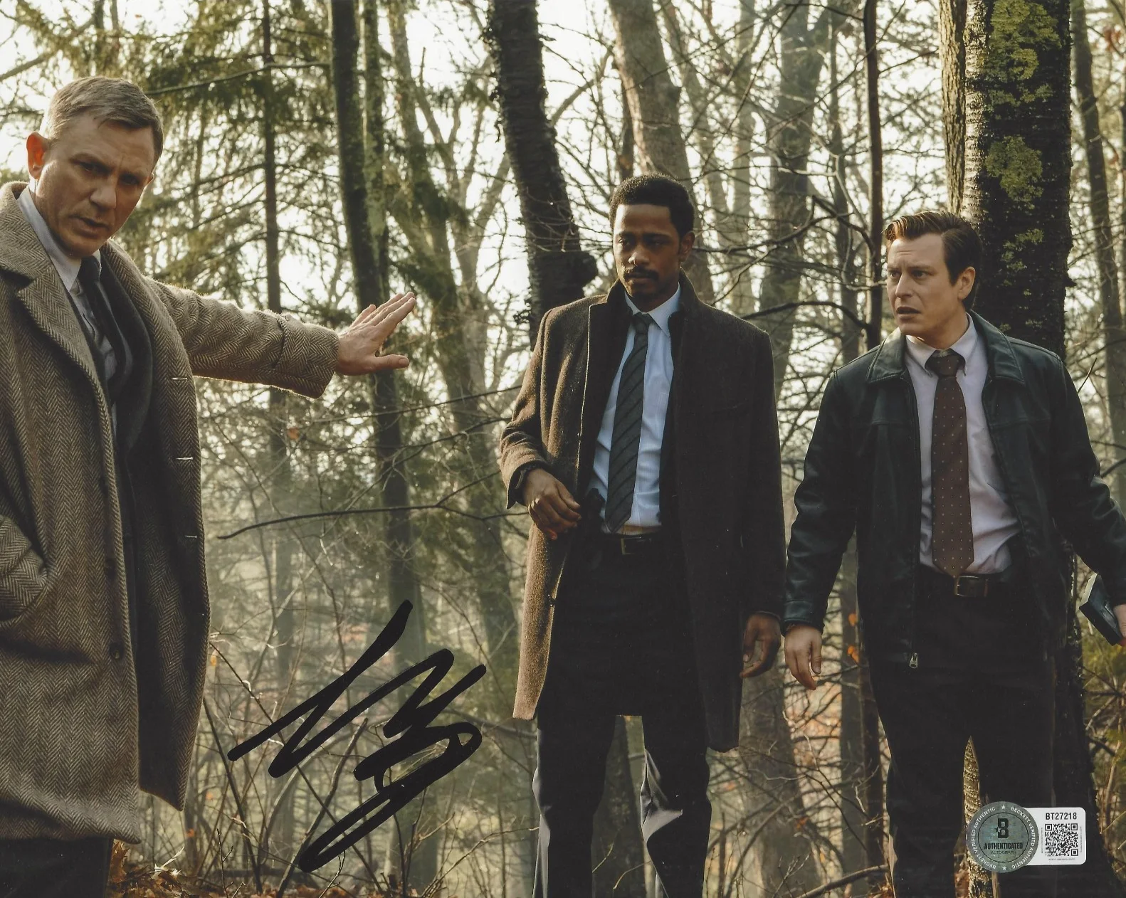 NOAH SEGAN SIGNED 'KNIVES OUT' 8x10 MOVIE PHOTO AUTOGRAPH BECKETT BAS COA, изображение 2