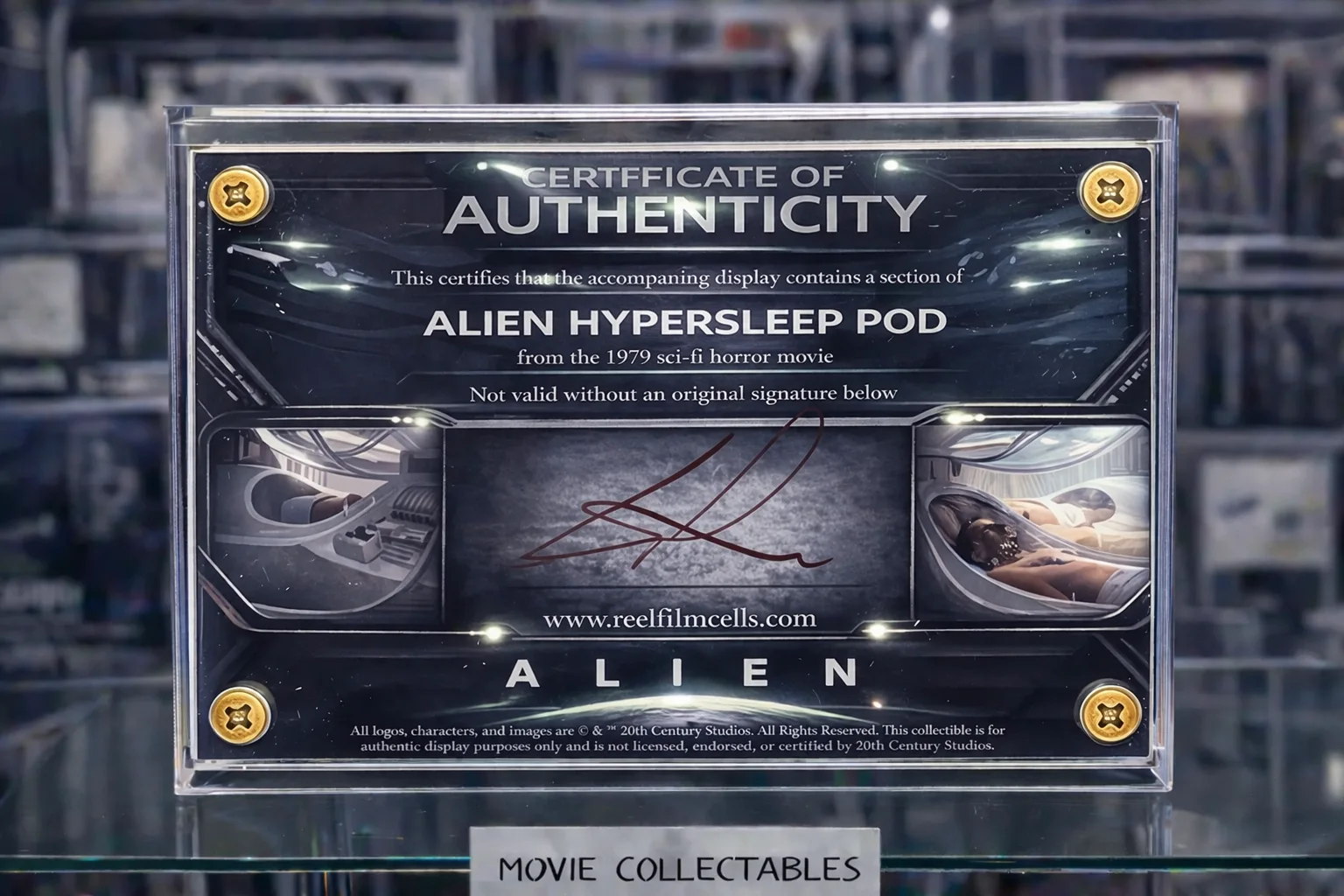 Screen-Used Hypersleep Pod Fragment – Alien Movie Prop Display – With COA, изображение 2