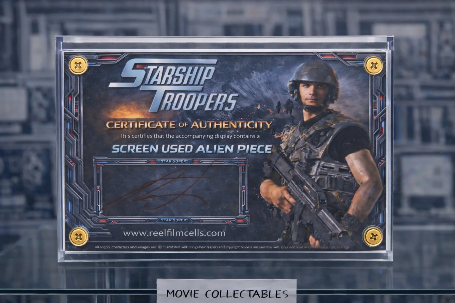 Screen-Used Alien Fragment – Starship Troopers Movie Prop Display – With COA, image 2