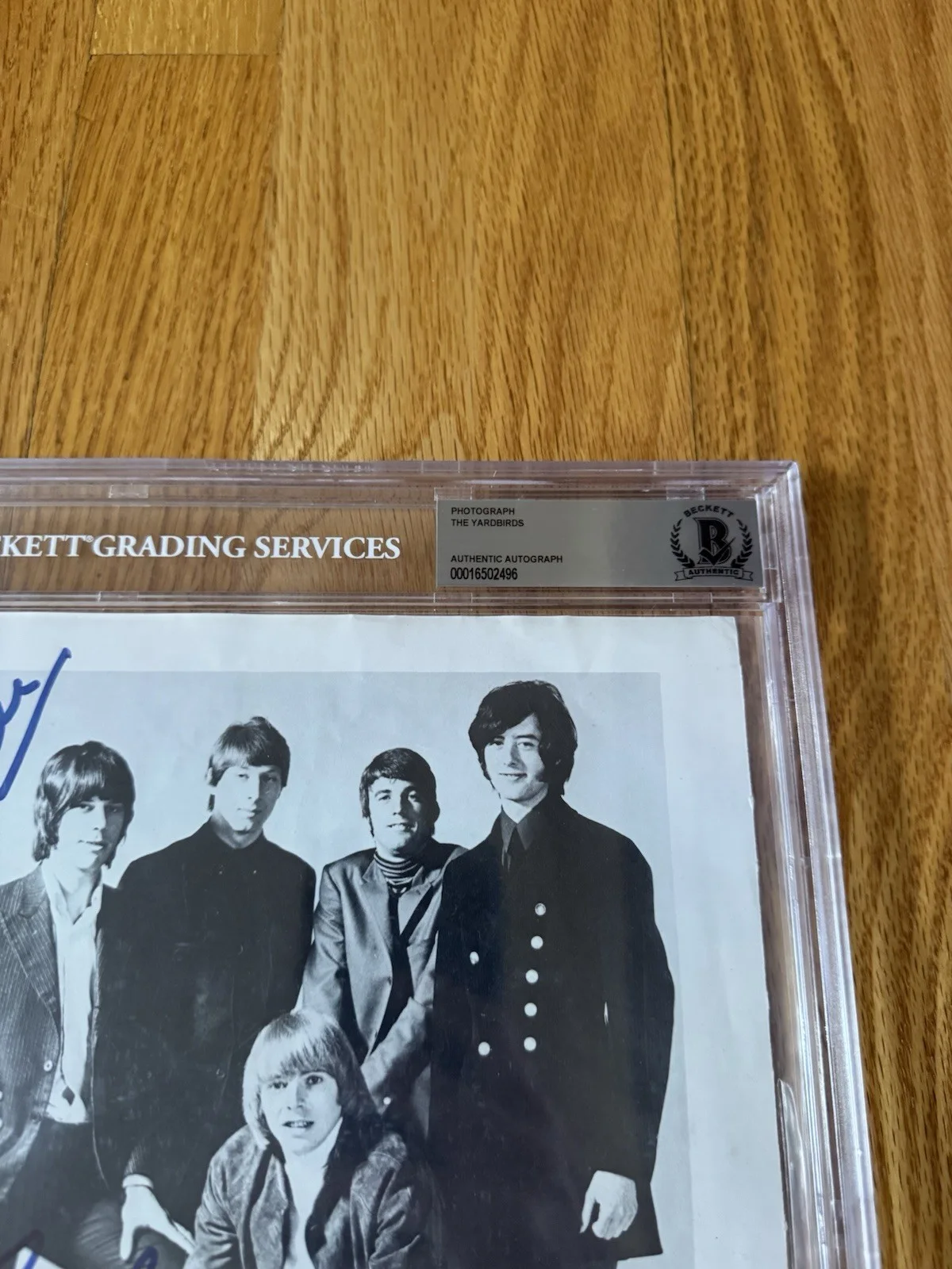 Rare Signed Yardbirds Photo Dreja McCarty Jimmy Page Jeff Beck Beckett BAS Slab, изображение 3