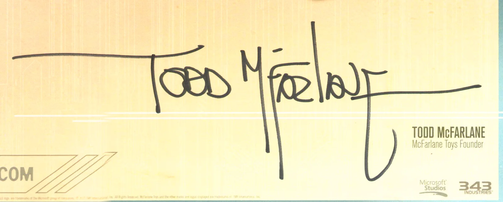 Todd McFarlane Autographed Signed Limited Edition Halo Poster AMCo COA 22062, изображение 2