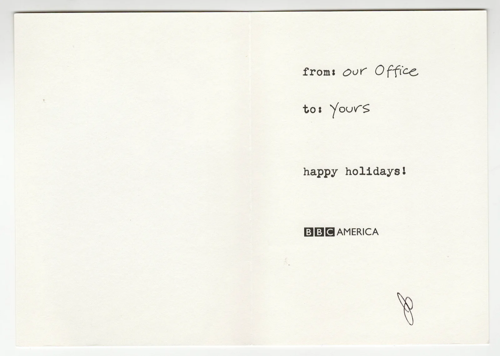 Ricky Gervais — Ricky Gervais The Office Autographed Signed Greeting Card AMCo COA 2244