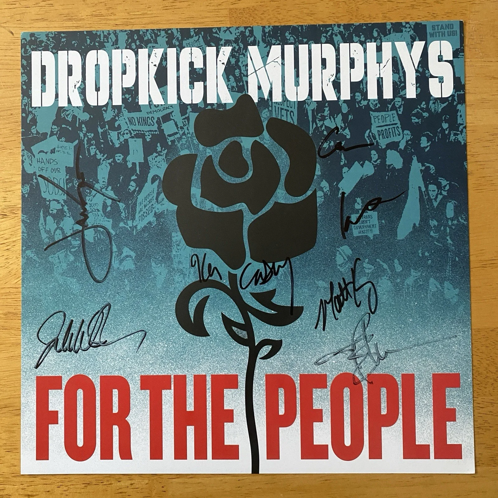 Dropkick Murphys For the People Signed 12x12 Lithograph Record Flat No Vinyl, image 2