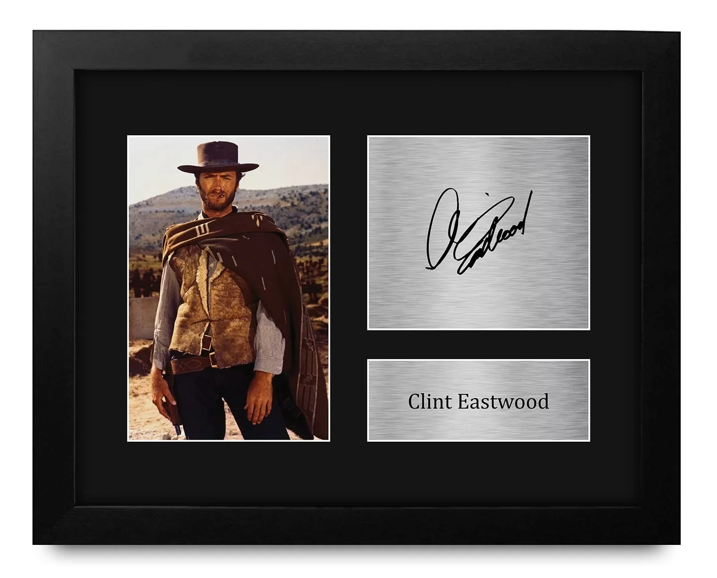 Framed Clint Eastwood Autographed Picture - Movie Memorabilia Gift, US Letter Si, изображение 2