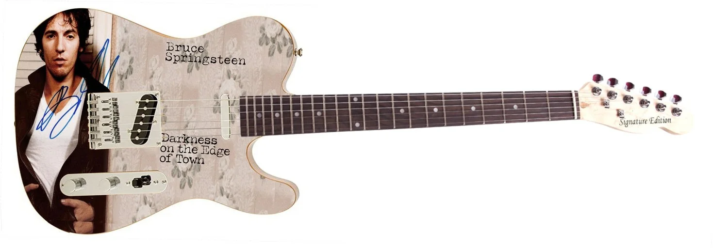 Bruce Springsteen Signed Darkness on Edge of Town Graphics Guitar, image 2