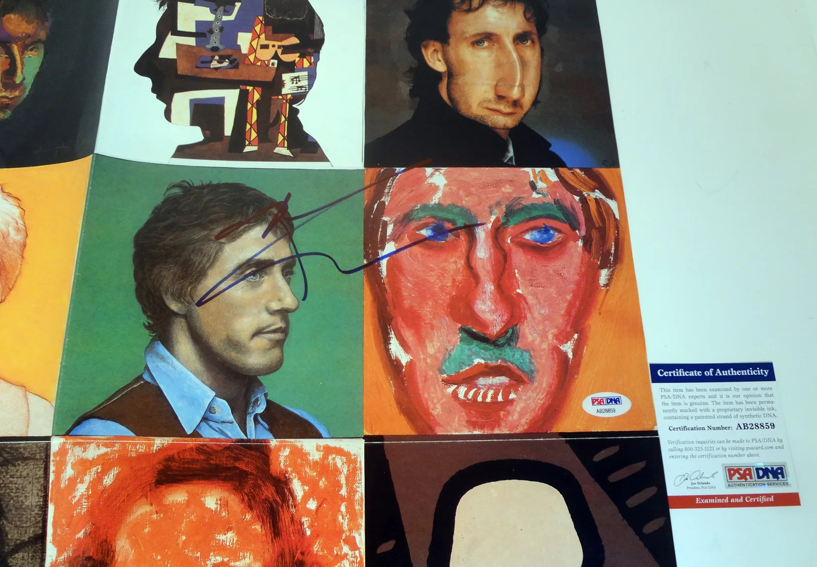 Pete Townshend — Pete Townshend The Who Signed Face Dances Vinyl Record Poster Insert PSA/DNA COA, изображение 2