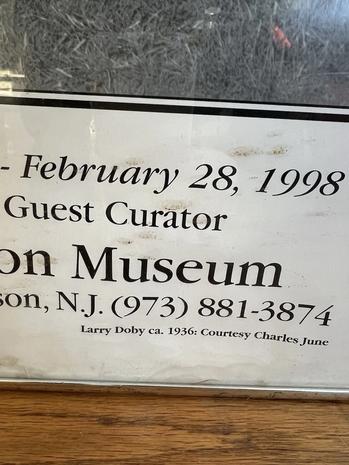 Larry Doby Signed Poster For The Patterson Museum, image 3