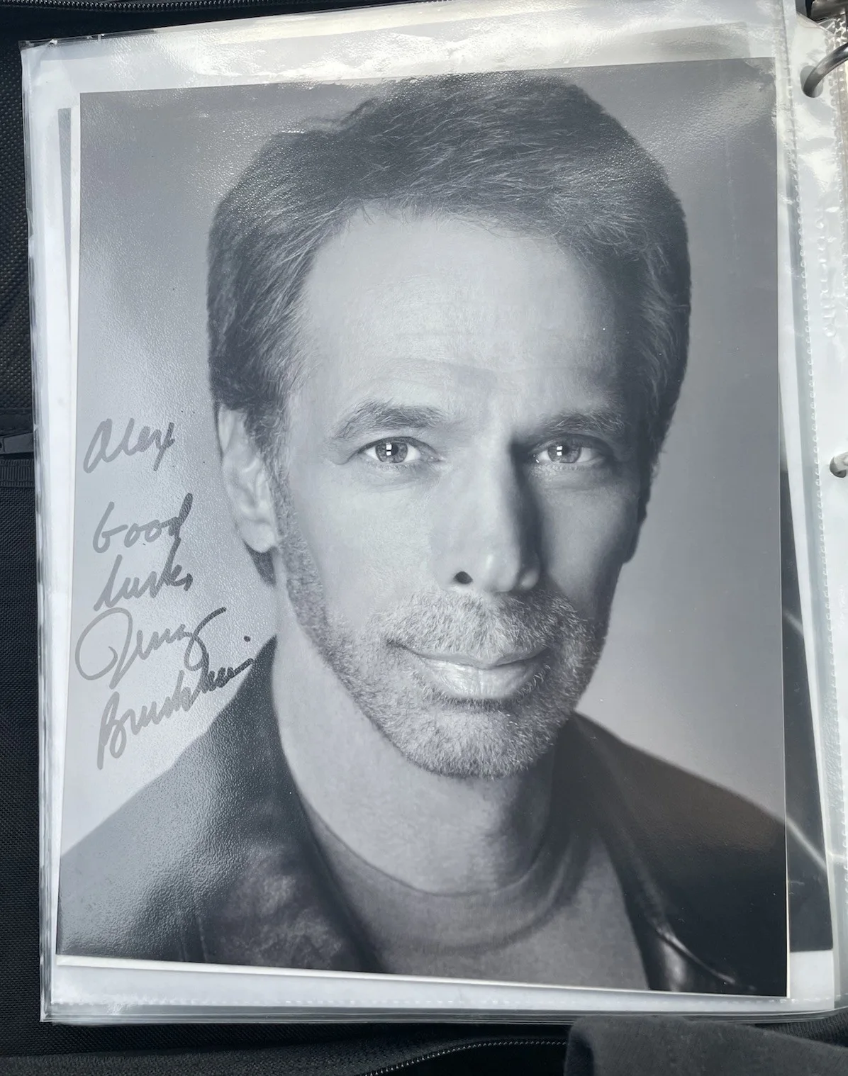 Jerry Bruckheimer — Jerry Bruckheimer Autograph 8X10 B/W Signed Photo Famous Producer CSI BAD BOYS