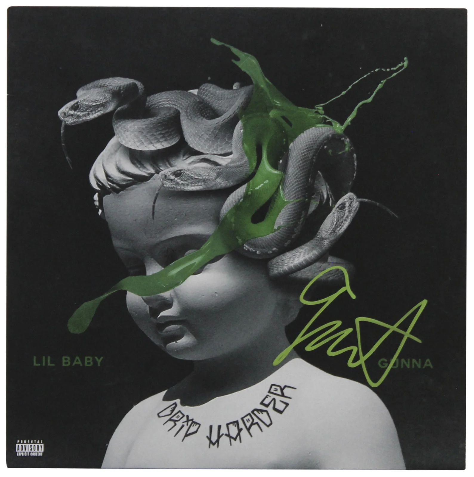 Gunna — Gunna Authentic Signed Drip Harder Album Cover W/ Vinyl Autographed BAS #BN06557, image 2