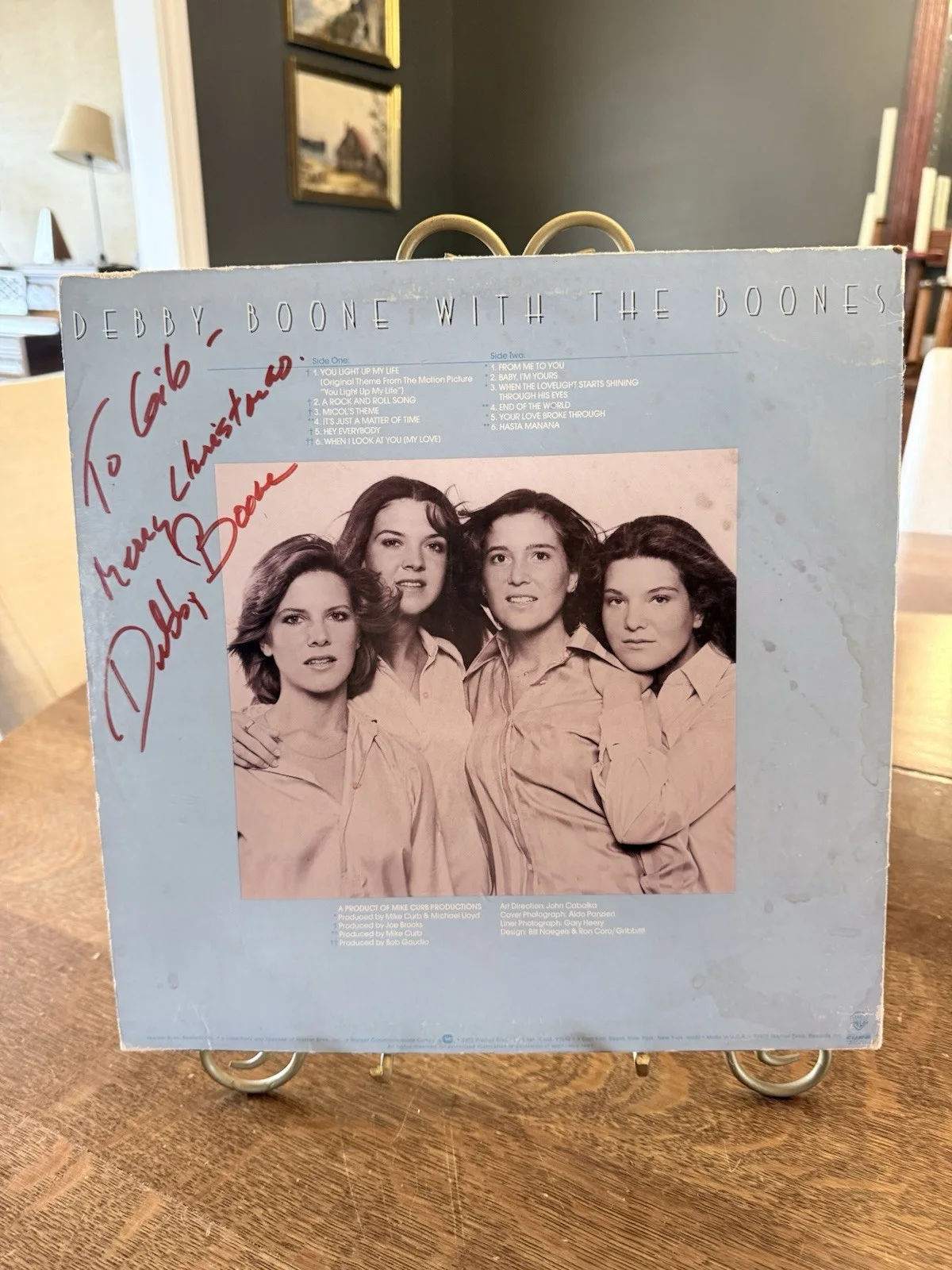 Debby Boone Signed Autographed "You Light Up My Life" Vintage Record Album, изображение 2