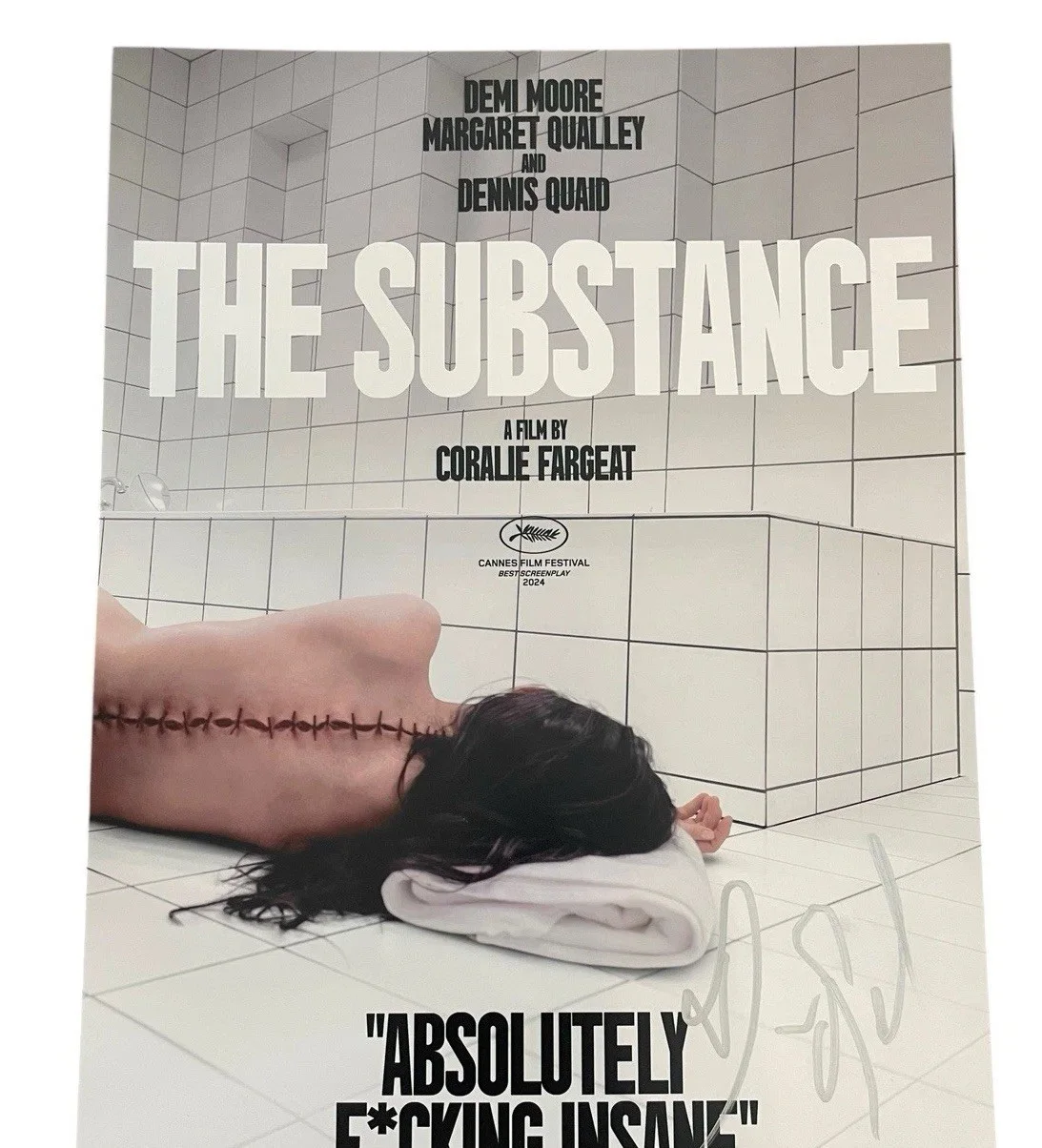 Dennis Quaid — DENNIS QUAID SIGNED AUTOGRAPH “THE SUBSTANCE” 12x18 PHOTO w/ EXACT PROOF JSA COA, изображение 4