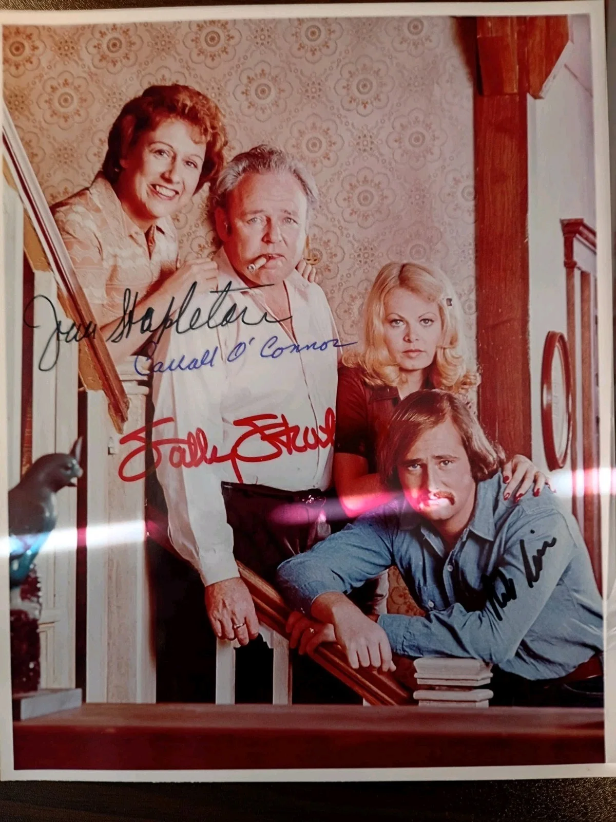 O’Connor, Stapleton, Reiner, Struthers — ALL IN THE FAMILY 8x10 Photo Signed By ALL 4..Three Deceased..COA