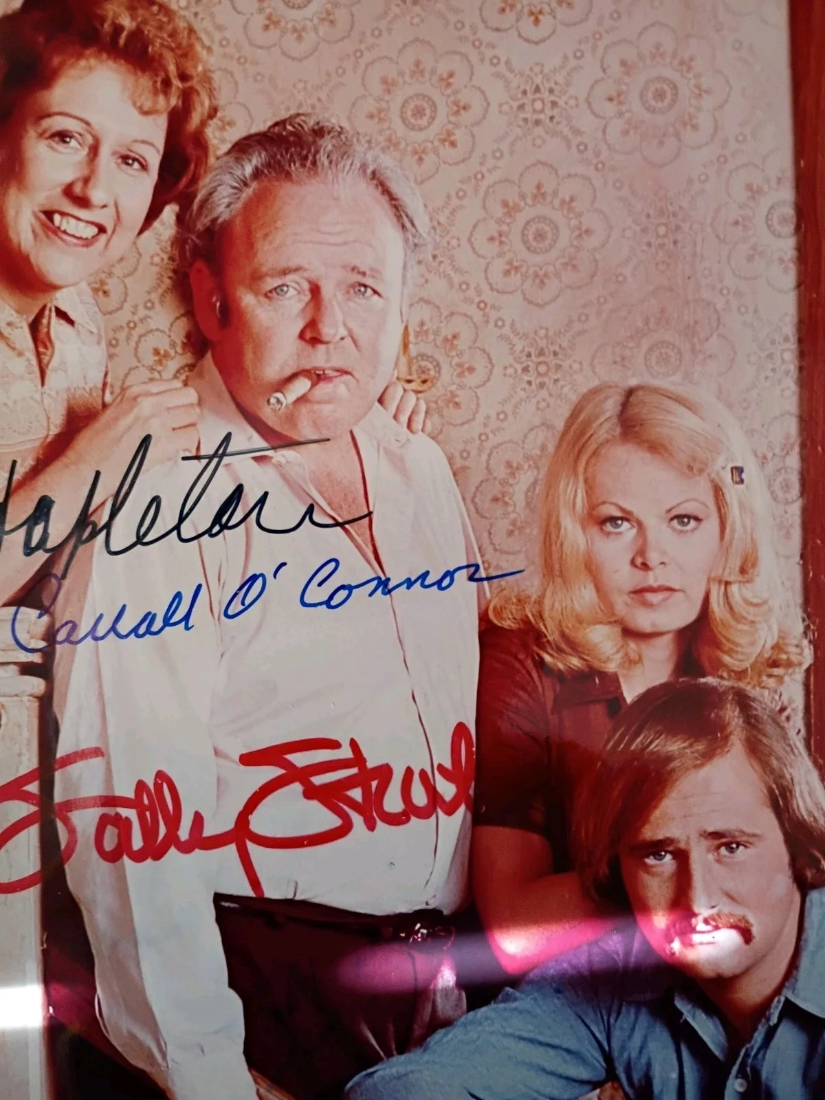 O’Connor, Stapleton, Reiner, Struthers — ALL IN THE FAMILY 8x10 Photo Signed By ALL 4..Three Deceased..COA, изображение 3