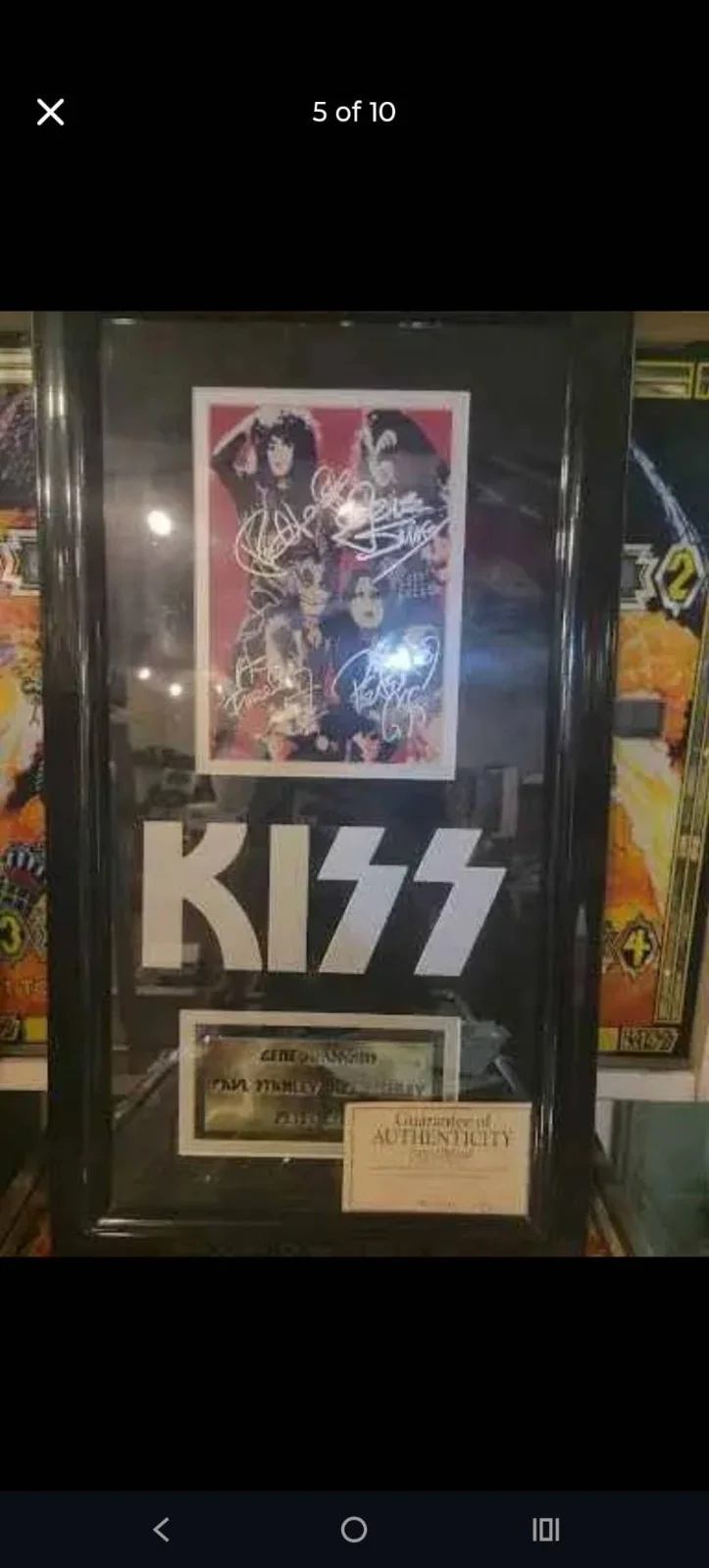 KISS SIGNED BAND MEMORABILIA FRAMED WALL PLAQUE with COA~Gene, Paul, Peter & Ace, изображение 2