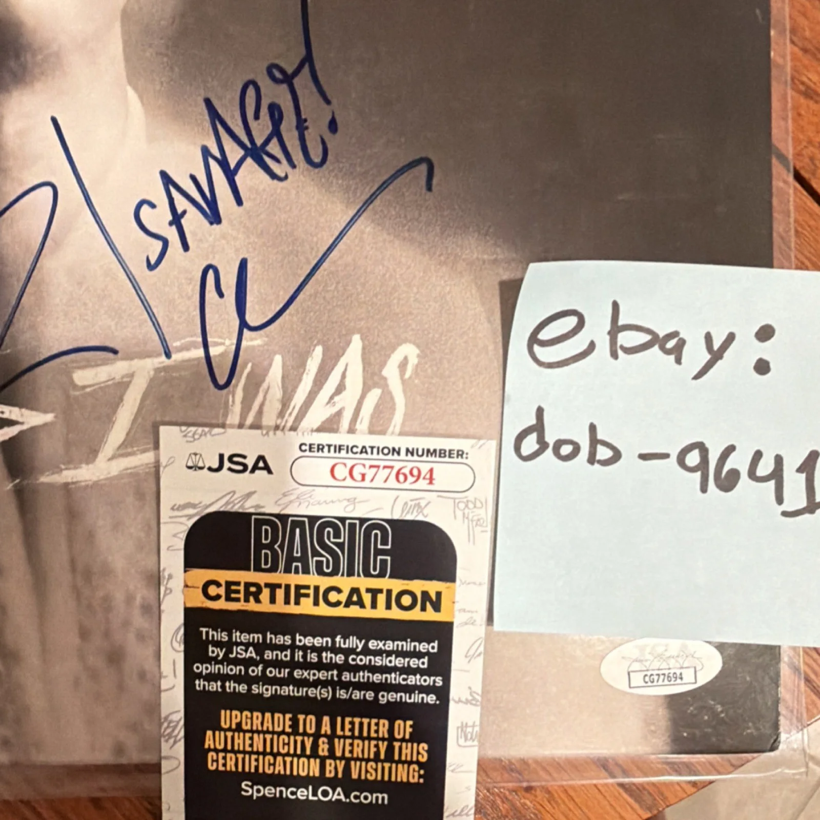 21 Savage Autographed 'I Am I Was' Album JSA Authenticated Vinyl LP, image 2