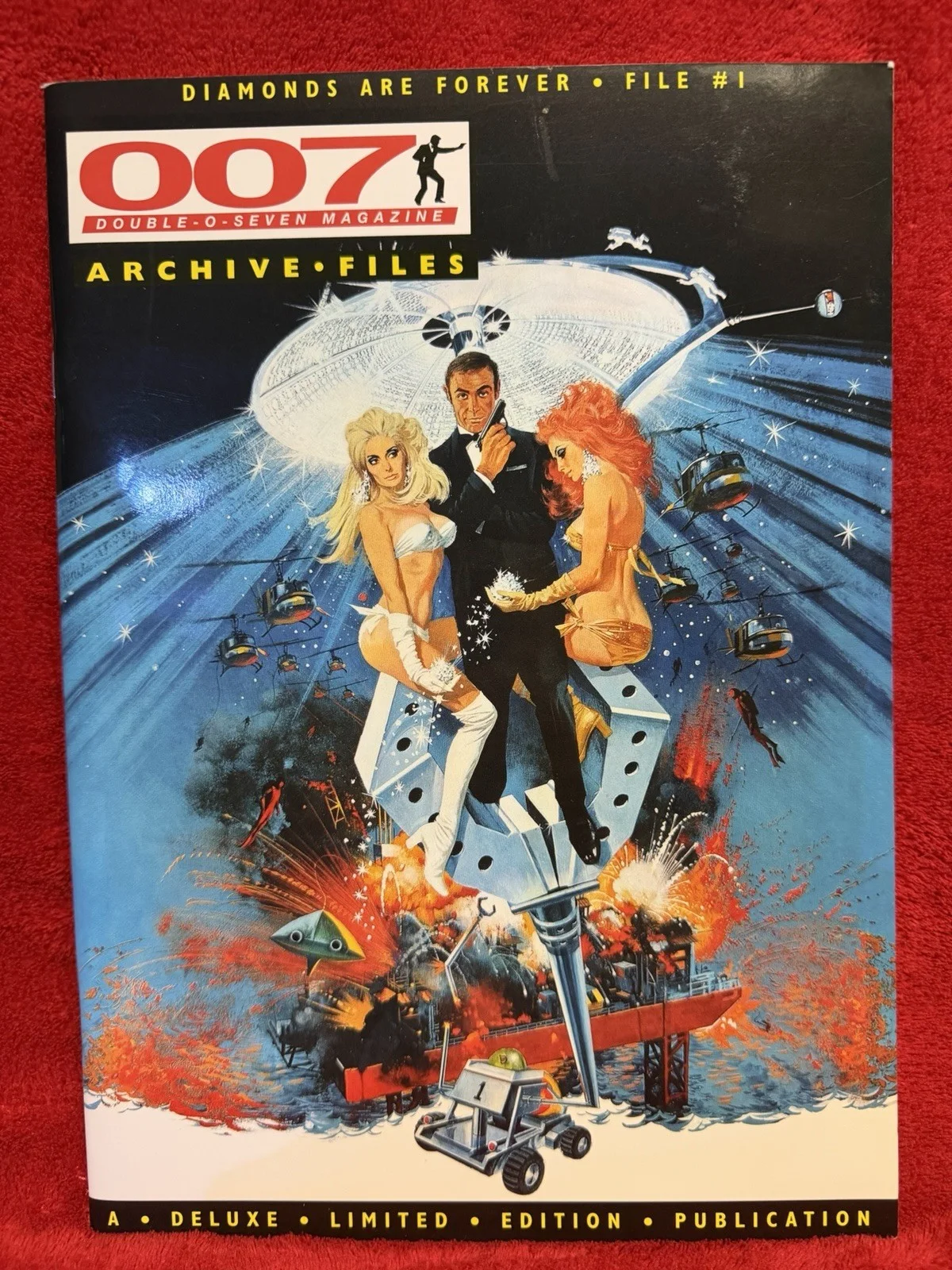 007 Double 0 Seven Magazine Diamonds Are Forever plus Lana Woods Signed Photo, image 2