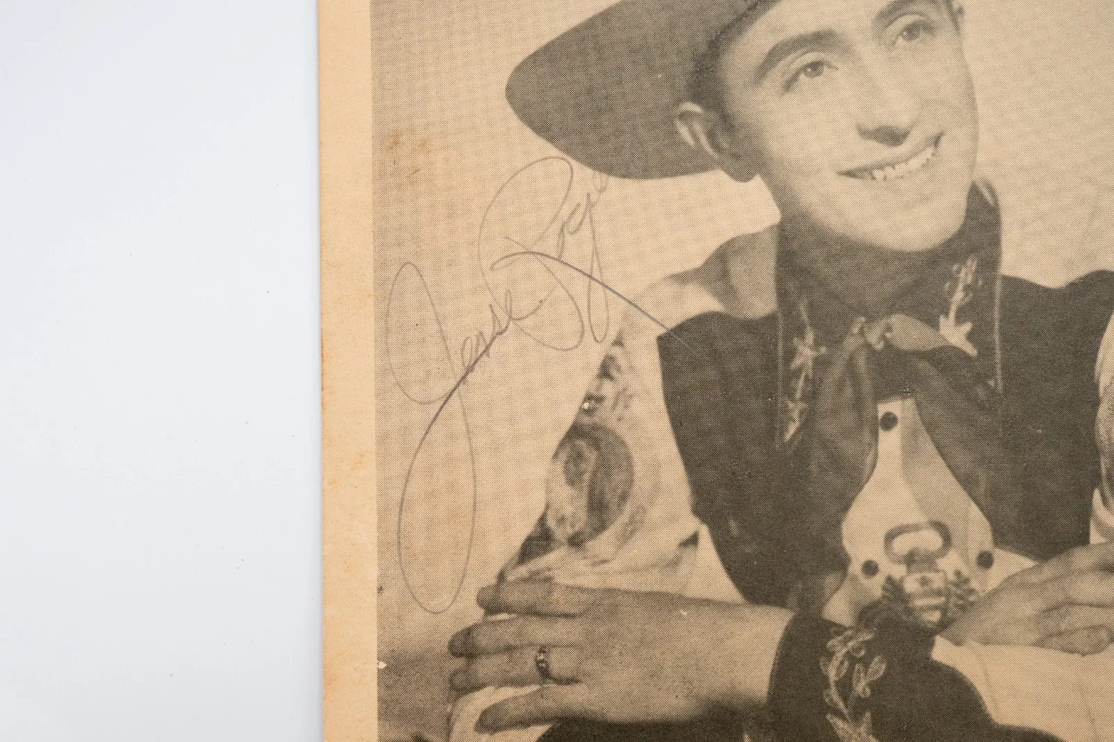 Vintage Jesse Rogers Signed Promotional Photo Singing Cowboy WFIL Blue Network, изображение 2