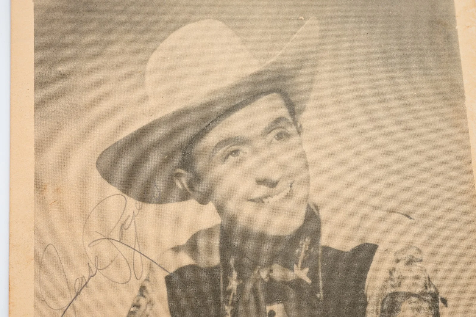 Vintage Jesse Rogers Signed Promotional Photo Singing Cowboy WFIL Blue Network, изображение 4