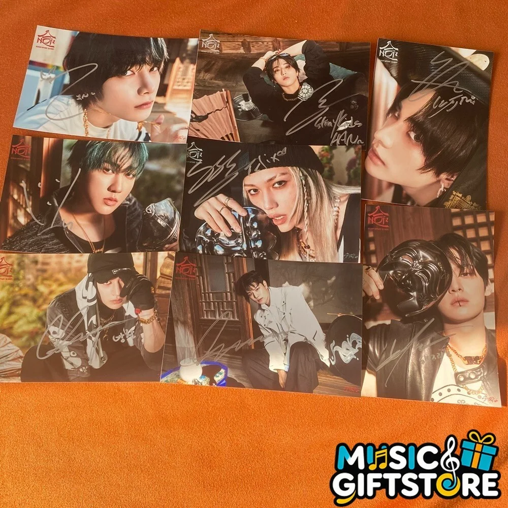 STRAY KIDS 合 HOP WALKING ON WATER AUTOGRAPHED SIGNED PHOTO 4*6 K-POP 2024 #MUGS, изображение 2