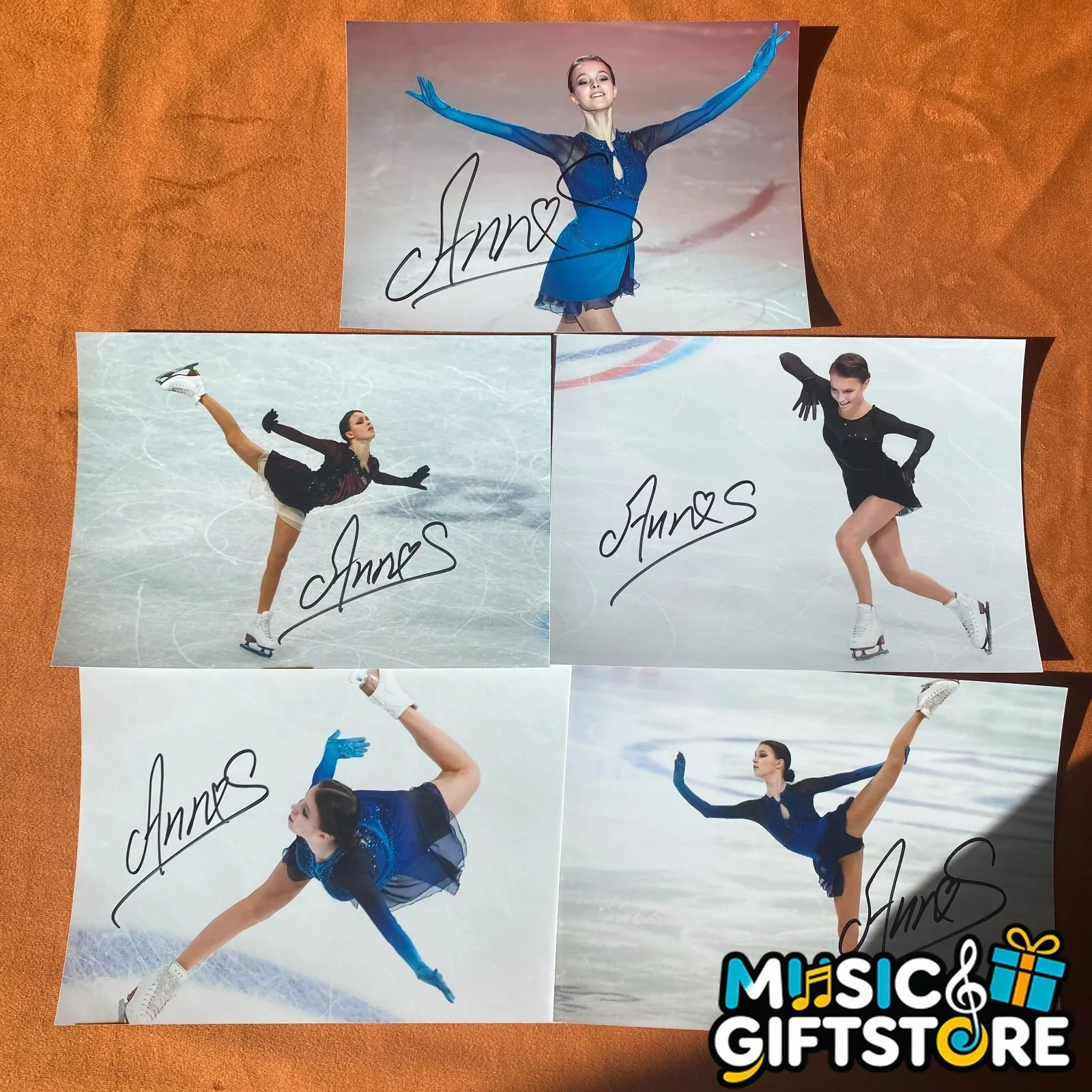 Anna Shcherbakova Ania Autographed Signed Photo Autographs figure skating 2024Y, image 2