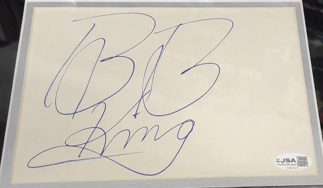 B.B. King Signed Autographed Cut The Thrill Is Gone Framed JSA CI81627, image 2