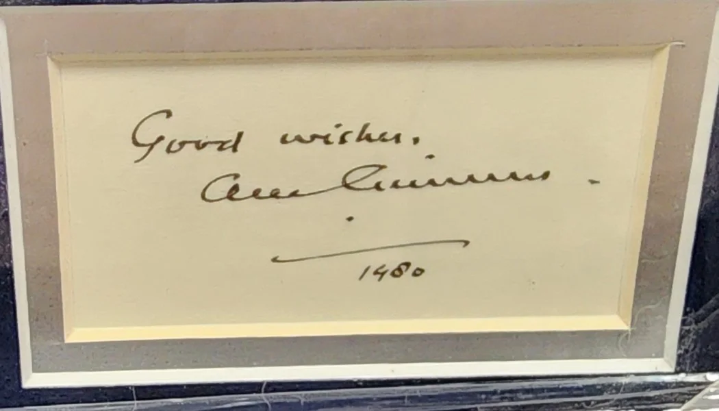 Alec Guinness — Alec Guinness Signed Autographed Cut Obi-Wan Kenobi Star Wars Framed JSA, image 3