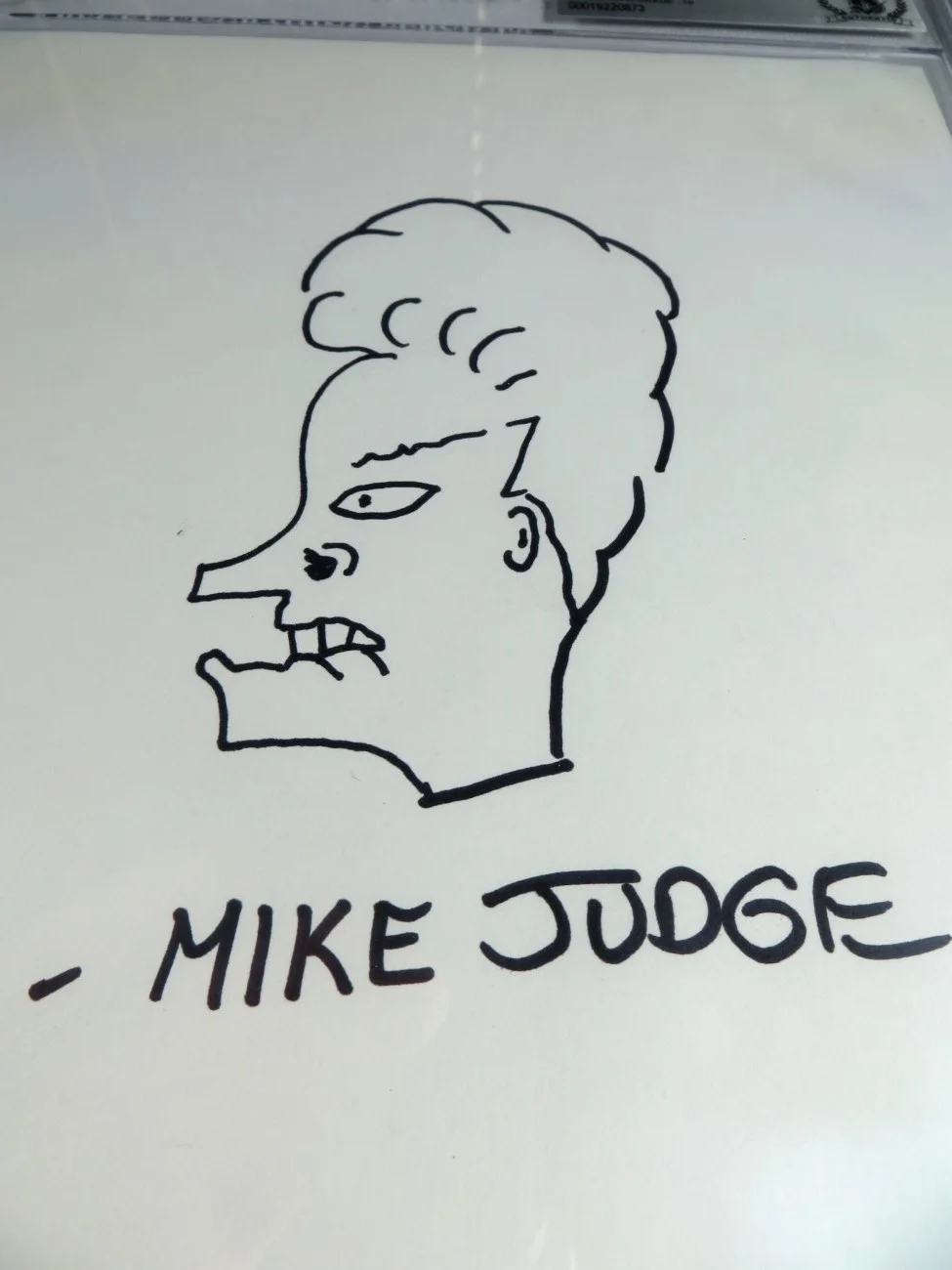 Mike Judge — Mike Judge Signed 8X10 Sketch Drawing Beavis and Butthead BAS Auto Grade 10, изображение 2