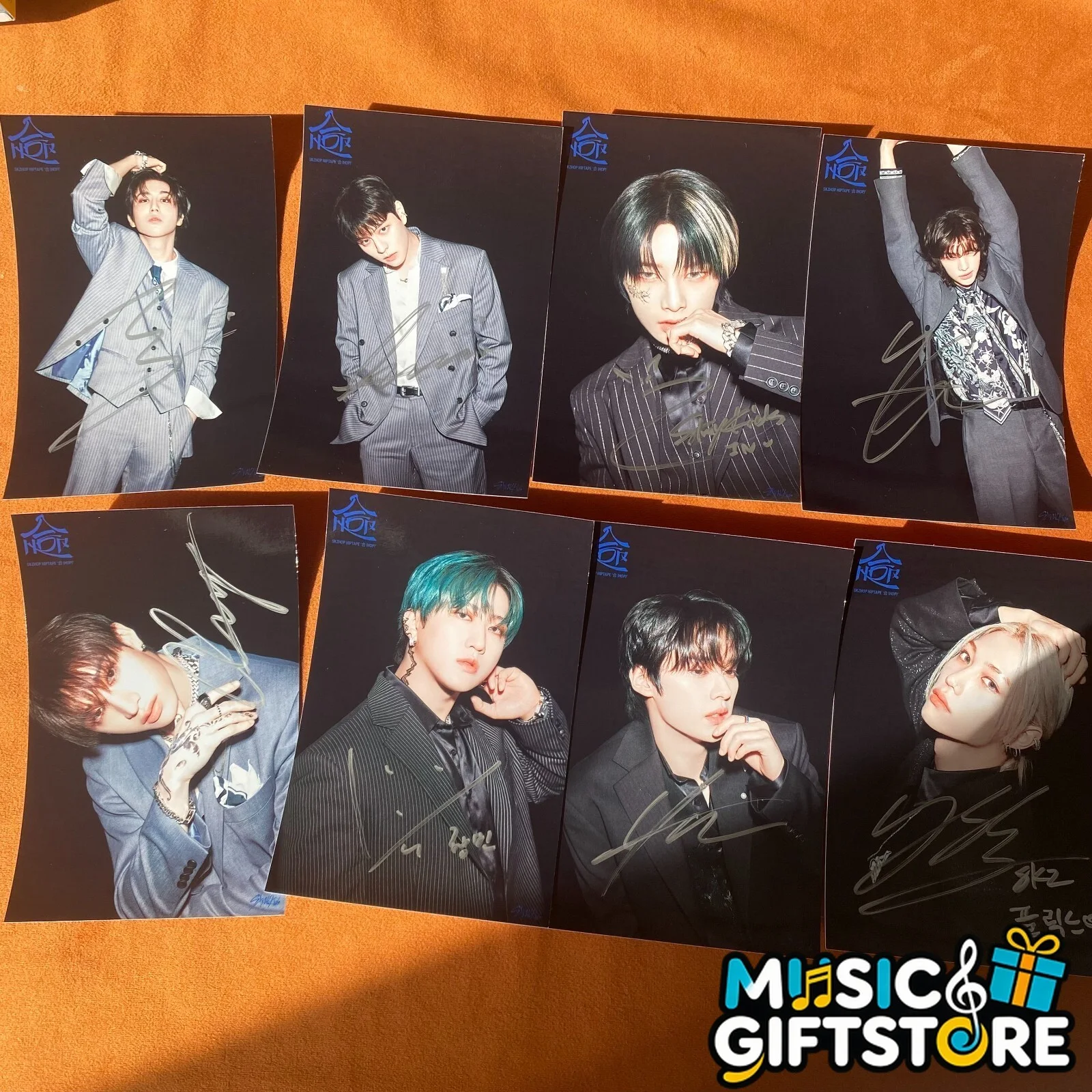 STRAY KIDS 合 HOP WALKING ON WATER AUTOGRAPHED SIGNED PHOTO 4*6 K-POP 2024D #MUGS, изображение 2