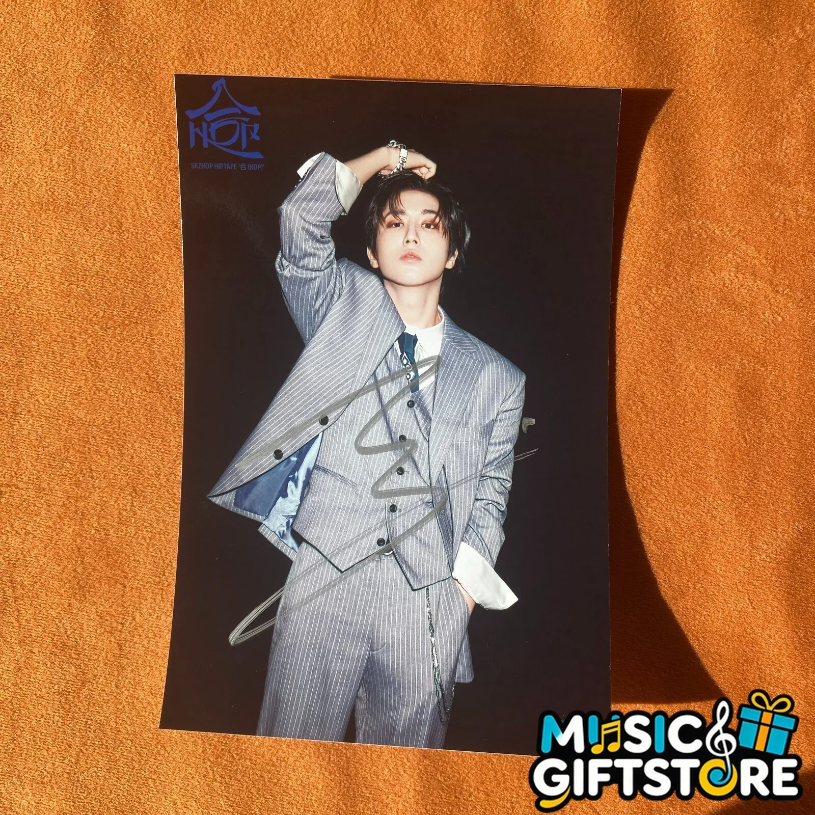 STRAY KIDS 合 HOP WALKING ON WATER AUTOGRAPHED SIGNED PHOTO 4*6 K-POP 2024D #MUGS, изображение 3