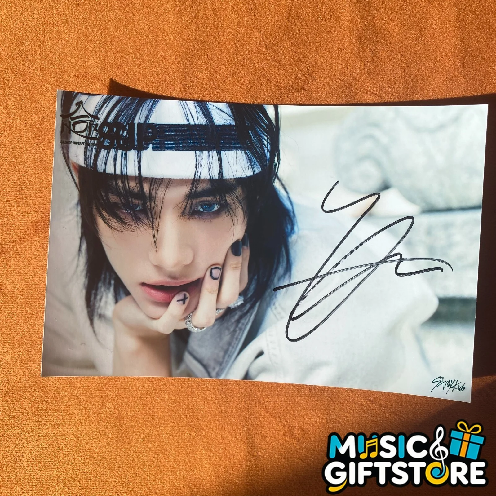 STRAY KIDS 合 HOP WALKING ON WATER AUTOGRAPHED SIGNED PHOTO 4*6 K-POP 2024C #MUGS, изображение 3