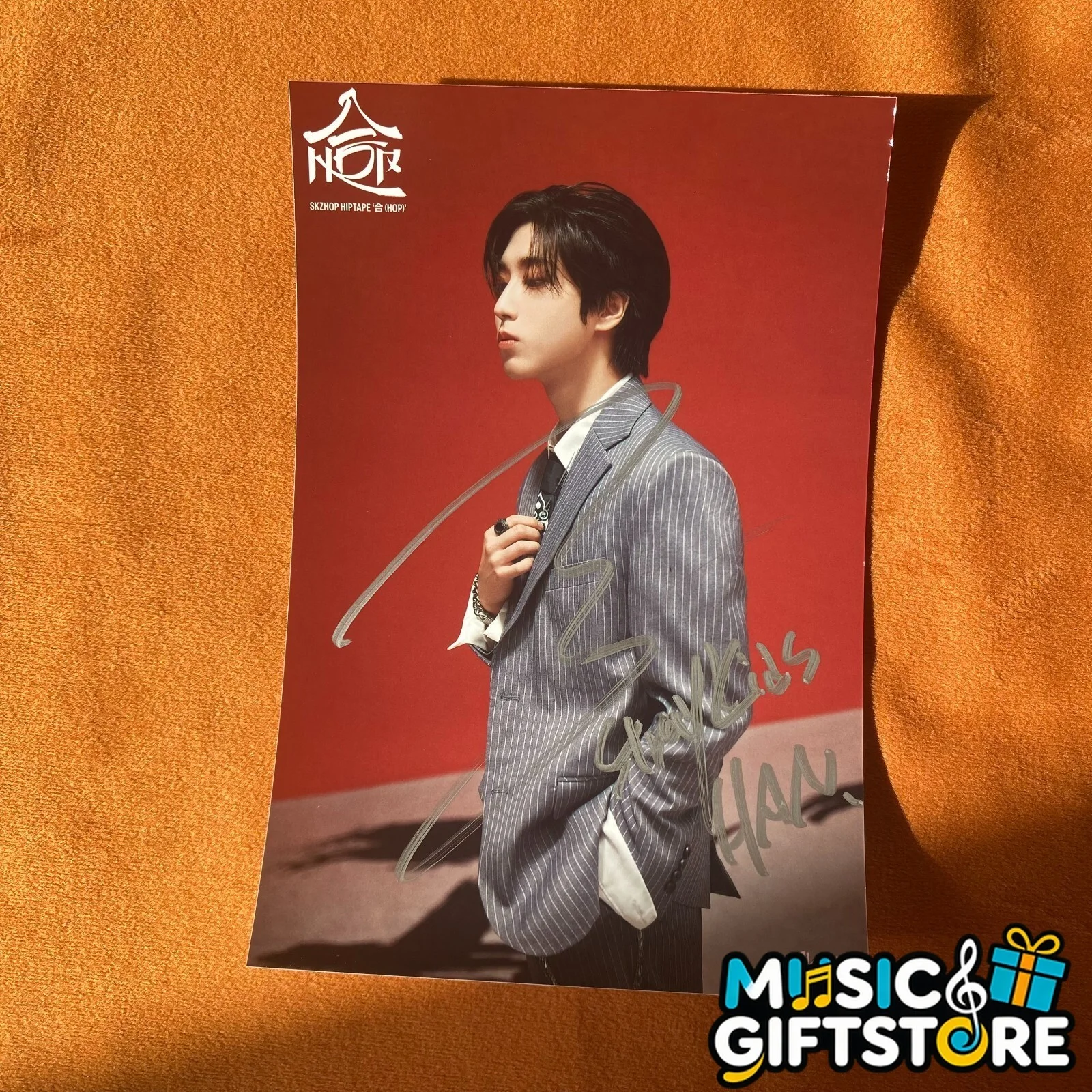 STRAY KIDS 合 HOP WALKING ON WATER AUTOGRAPHED SIGNED PHOTO 4*6 K-POP 2024E #MUGS, изображение 5